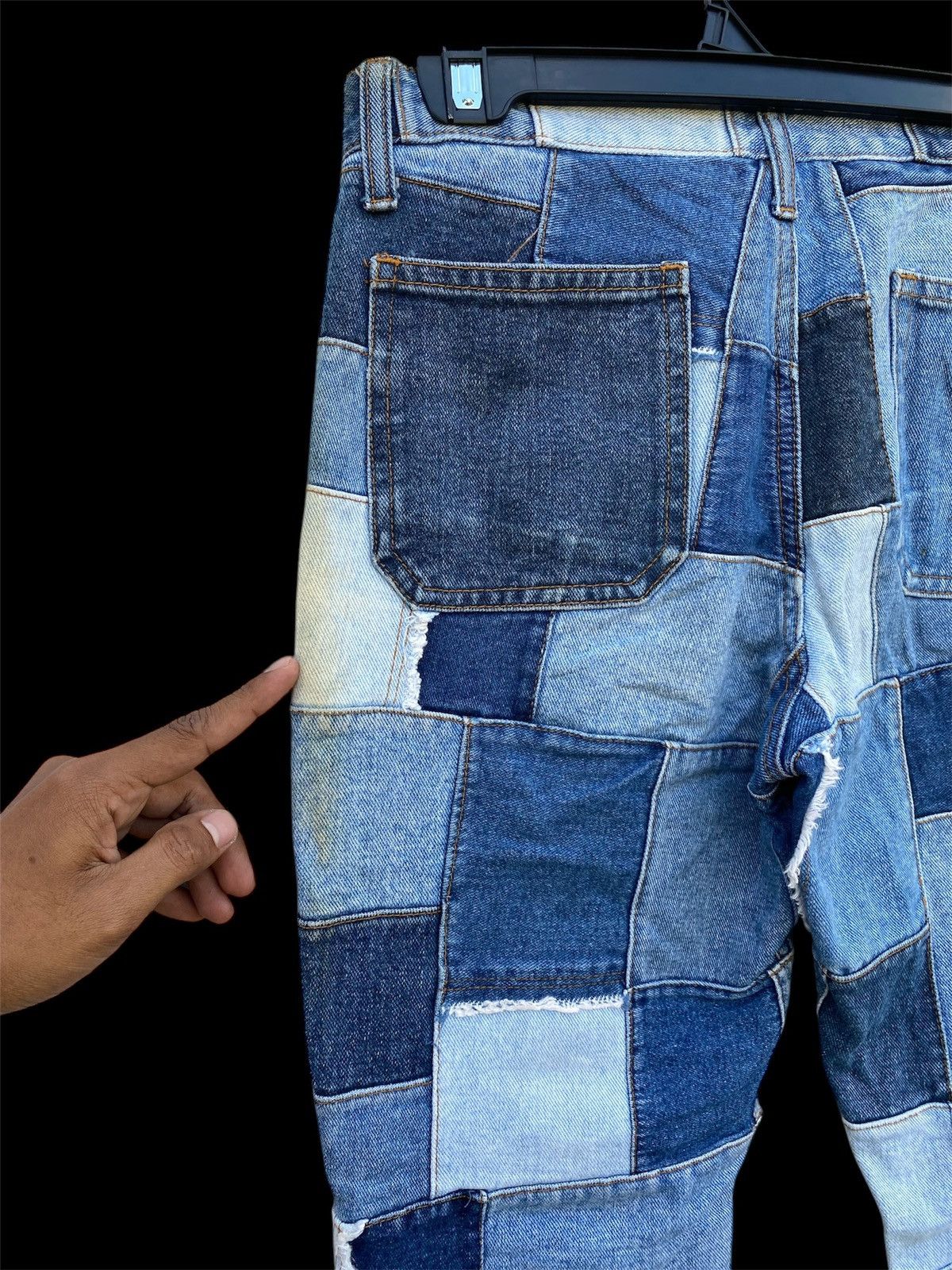 Japanese Brand × Vintage Flare Jeans Patchwork Americanino Denim Size US 29 - 7 Thumbnail
