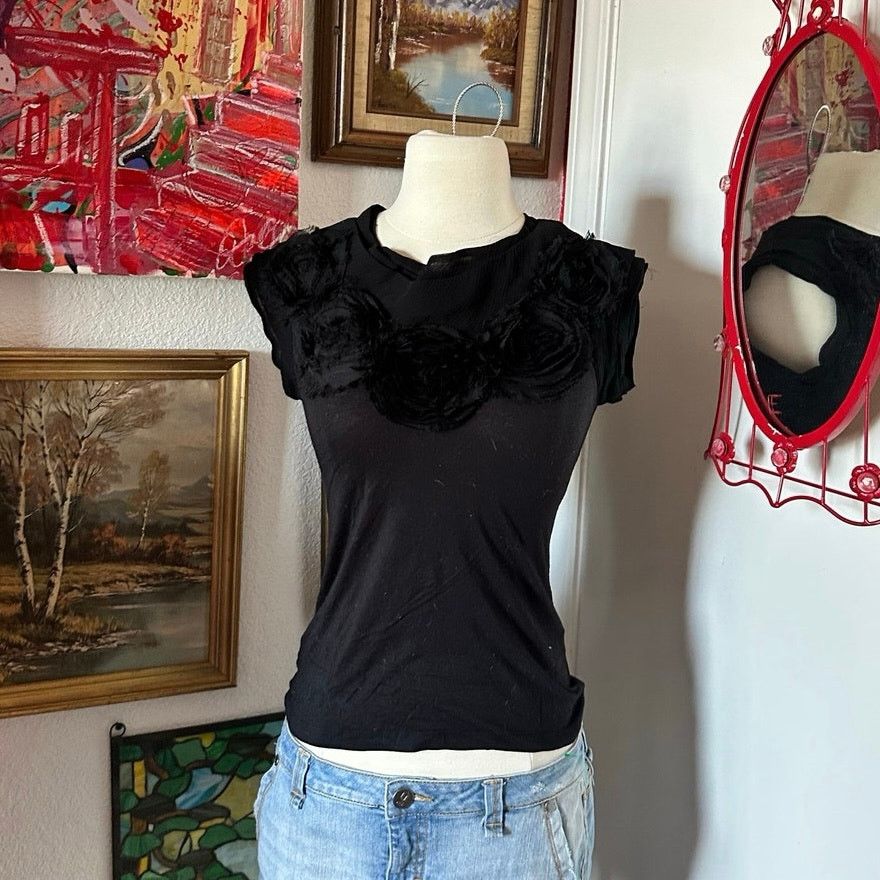 Other burlapp black floral short sleeve shirt Size XS / US 0-2 / IT 36-38 - 1 Thumbnail
