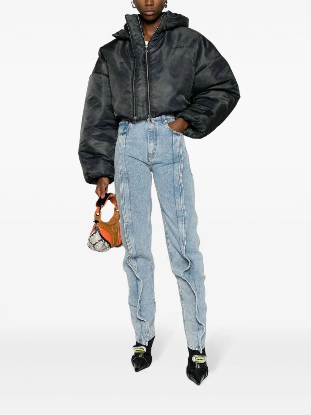 Y/Project o1mle0524 Slim Banana Jeans in Blue Size 29" - 3 Thumbnail