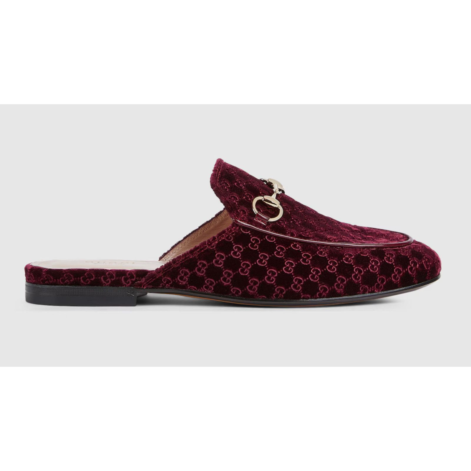 Gucci Gucci Princetown Velvet GG Bordeaux Red Slide Loafer 38.5 Size US 8.5 / IT 38.5 - 1 Thumbnail