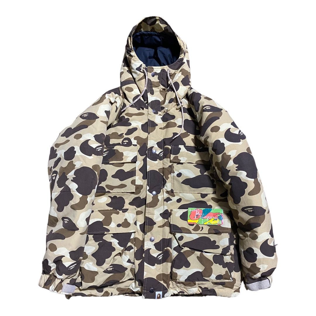 BAPE puffer Down Jacket Brown camo