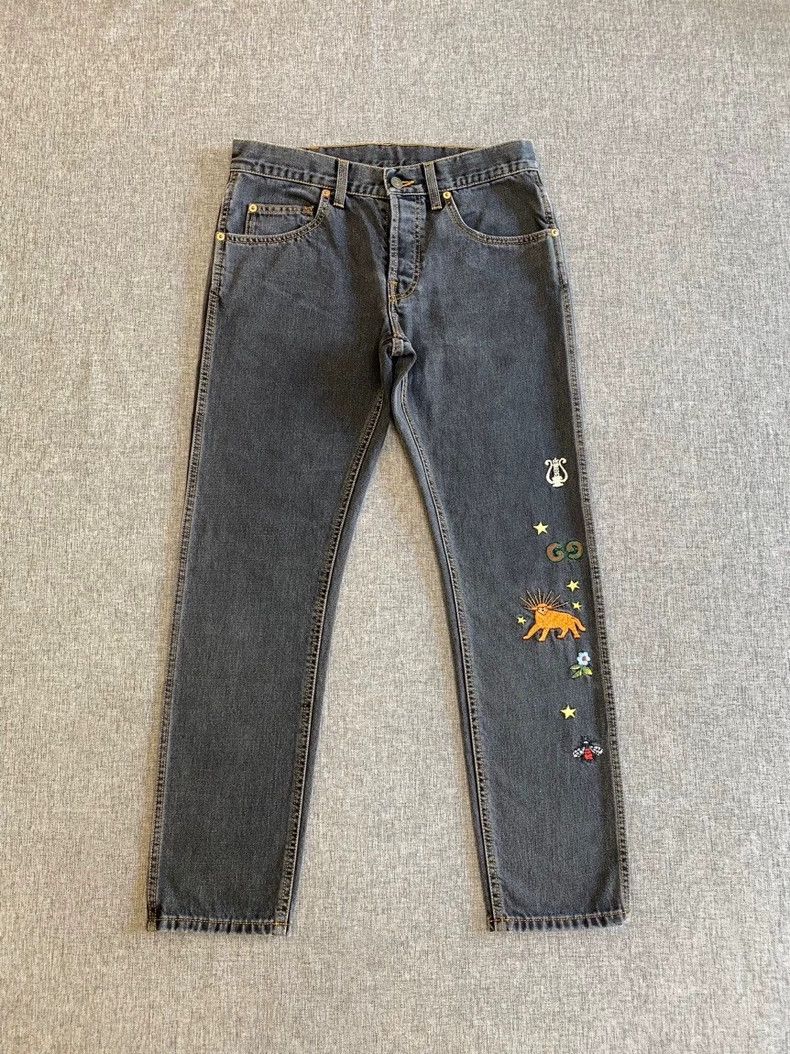 Gucci Gucci Embroidered tapered jeans 2502-Nextarrow Size US 30 / EU 46 - 1 Thumbnail