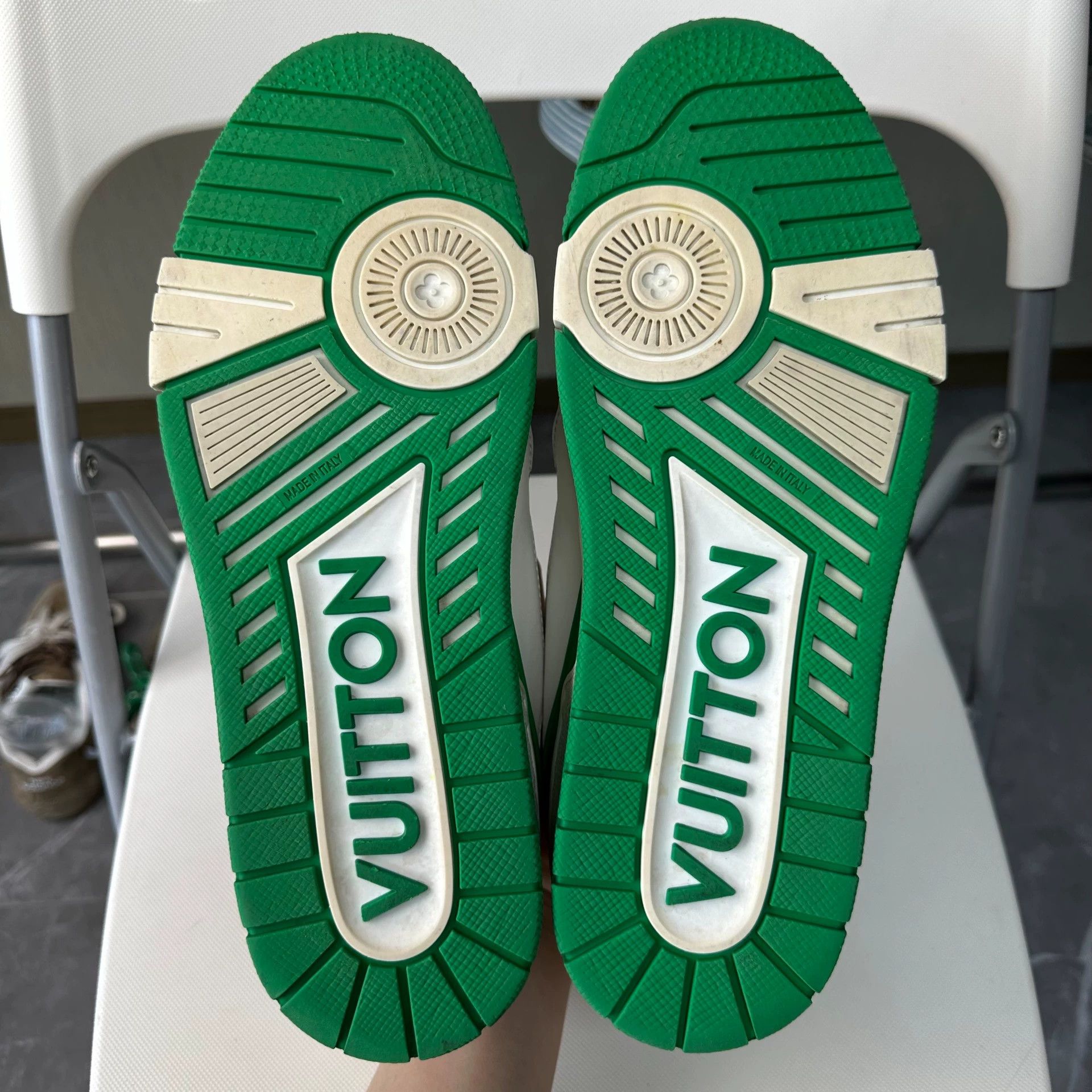 Louis Vuitton LOUIS VUITTON Trainer Low Top Lace-Up M Green EU 42.5 Size US 9.5 / EU 42-43 - 5 Thumbnail