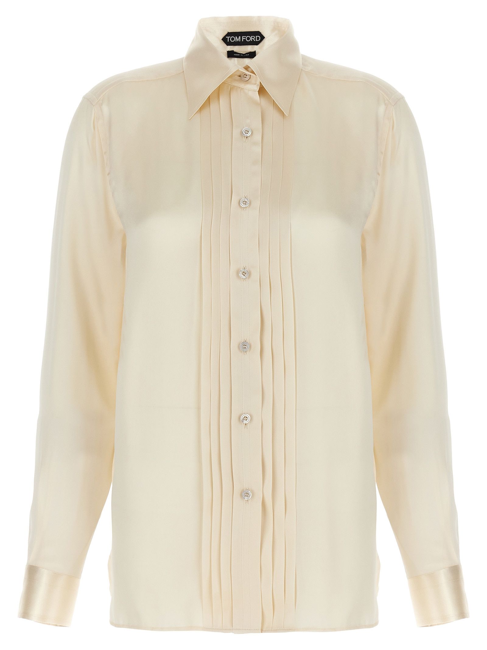 Tom Ford Pleated Plastron Shirt Size XS / US 0-2 / IT 36-38 - 1 Thumbnail