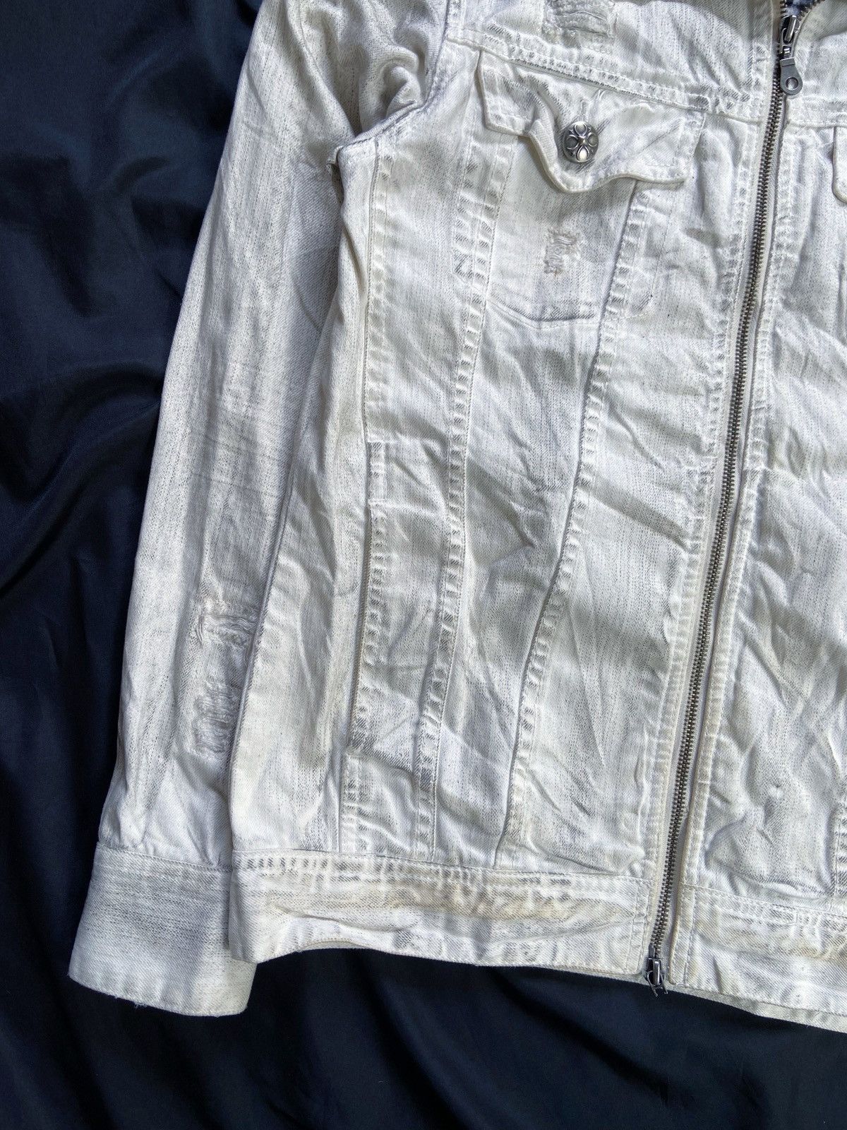 In The Attic IN THE ATTIC PUNK DISTRESSED DENIM JACKET Size US M / EU 48-50 / 2 - 5 Thumbnail