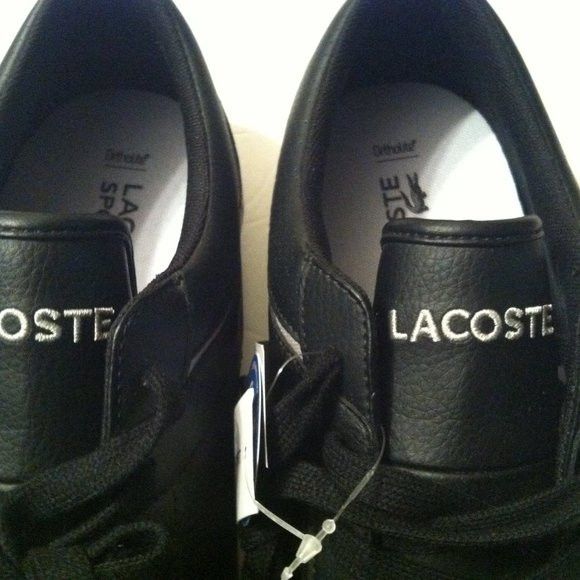 Lacoste LACOSTE MENS NEW BLACK LEATHER FASHION SNEAKERS SIZE: 11.5 Size US 11.5 / EU 44-45 - 8 Thumbnail
