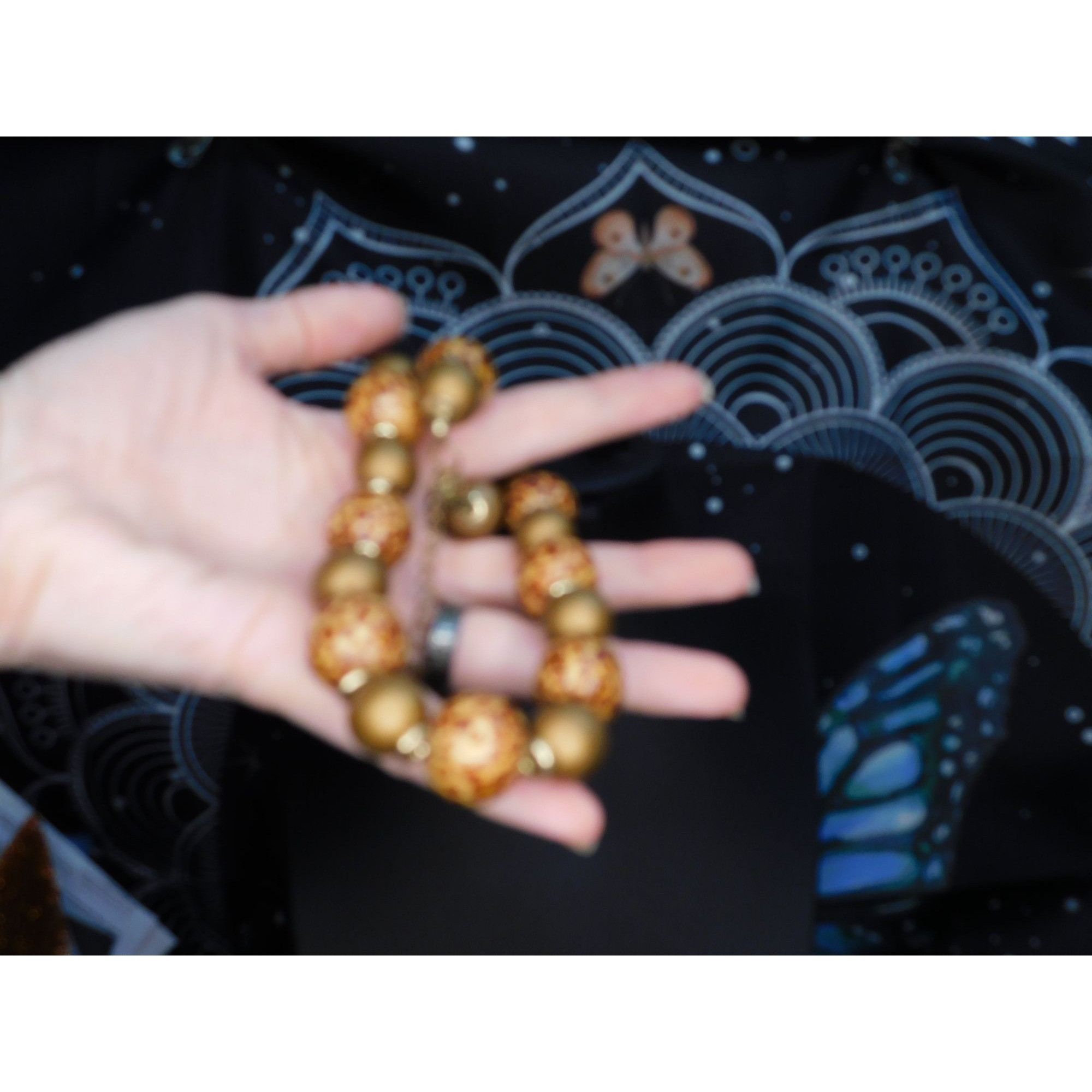 Other Vintage Wooden Leopard Print Painted Beaded Necklace Size ONE SIZE - 7 Thumbnail