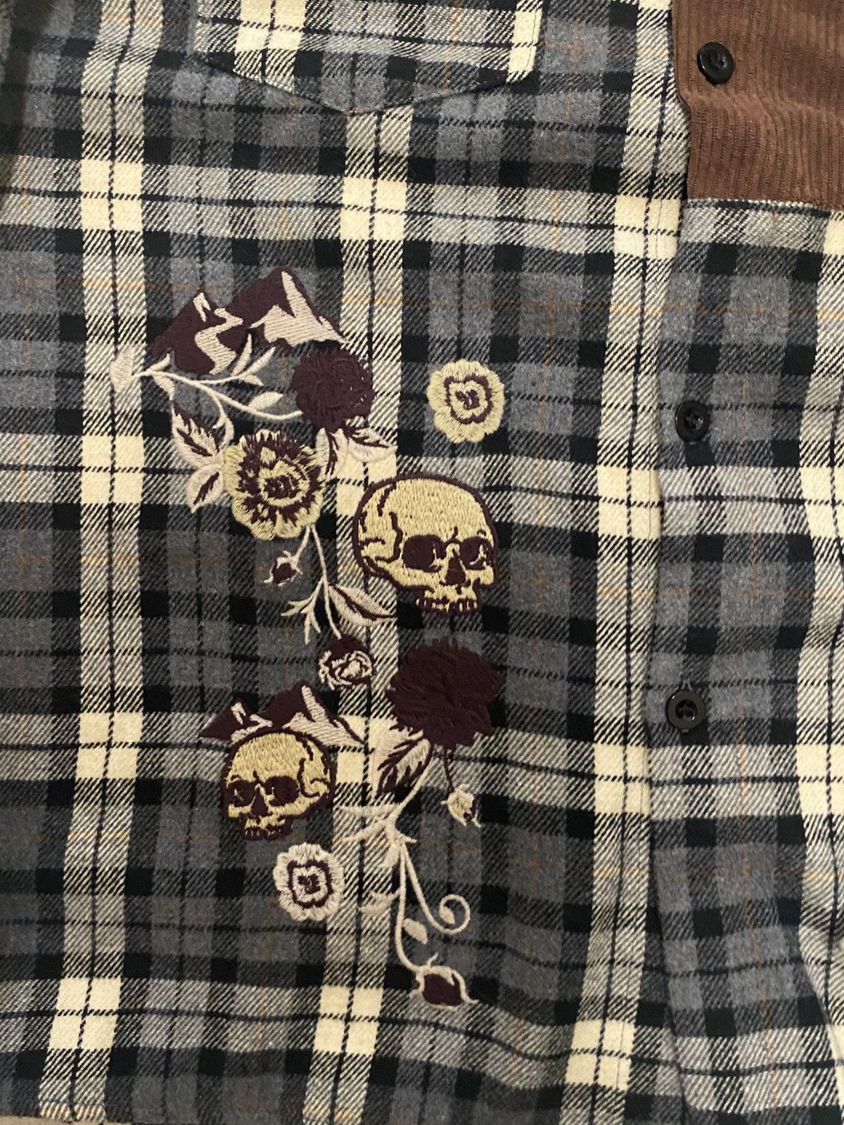 Reason Brown Skull Flannel Size US M / EU 48-50 / 2 - 2 Thumbnail