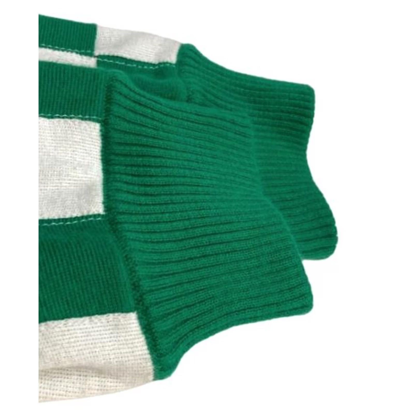 Issey Miyake ISSEY MIYAKE KNIT SWEATER M GREEN CHECKERBOARD V-NECK LONG SLEEVE USED MEN Size US M / EU 48-50 / 2 - 4 Thumbnail
