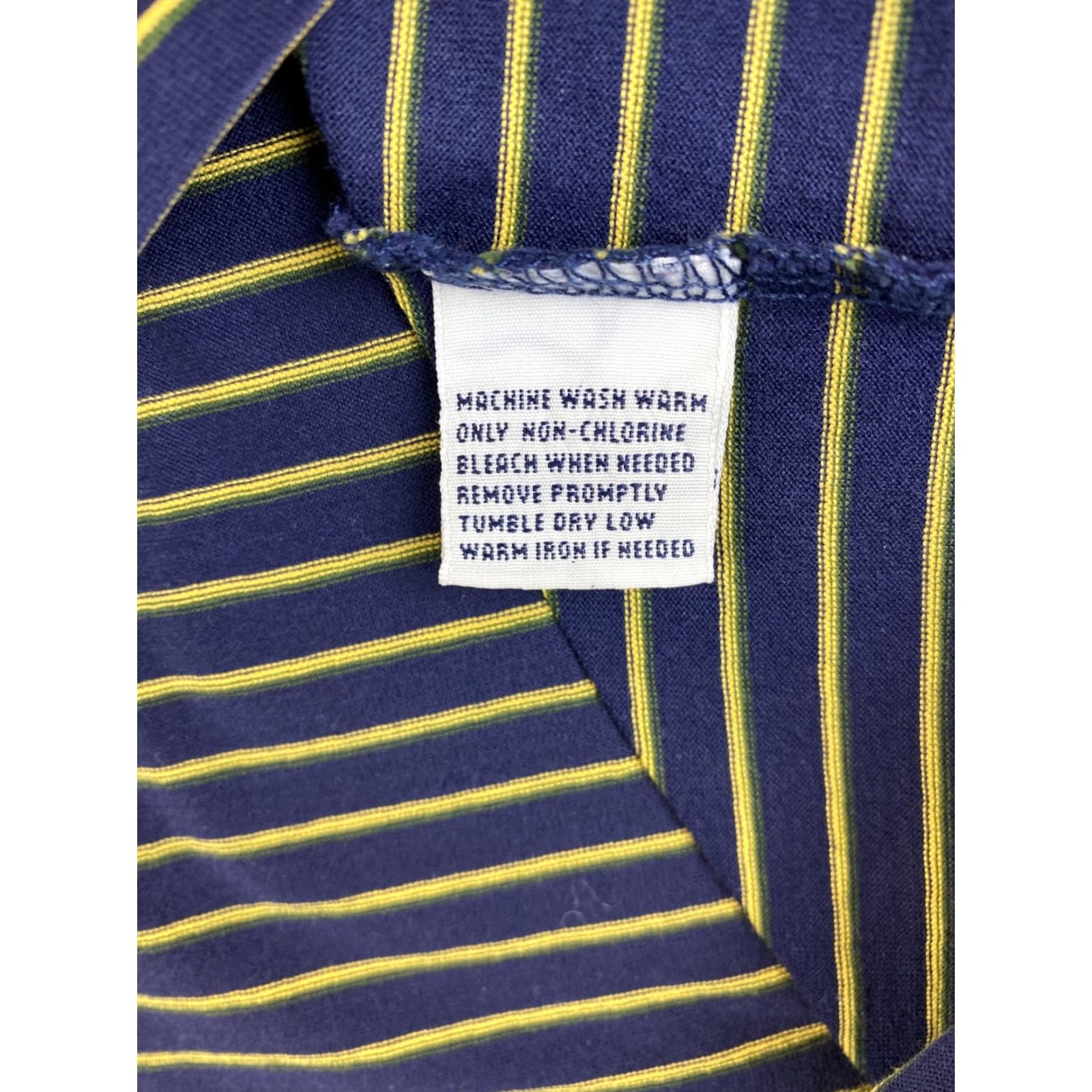 Polo Ralph Lauren Ralph Lauren Polo Golf Polo Shirt Mens Large Striped Navy Yellow Short Sleeve Collared Cotton Casual Activewear Golf Rugby Outdoor Size US L / EU 52-54 / 3 - 7 Thumbnail