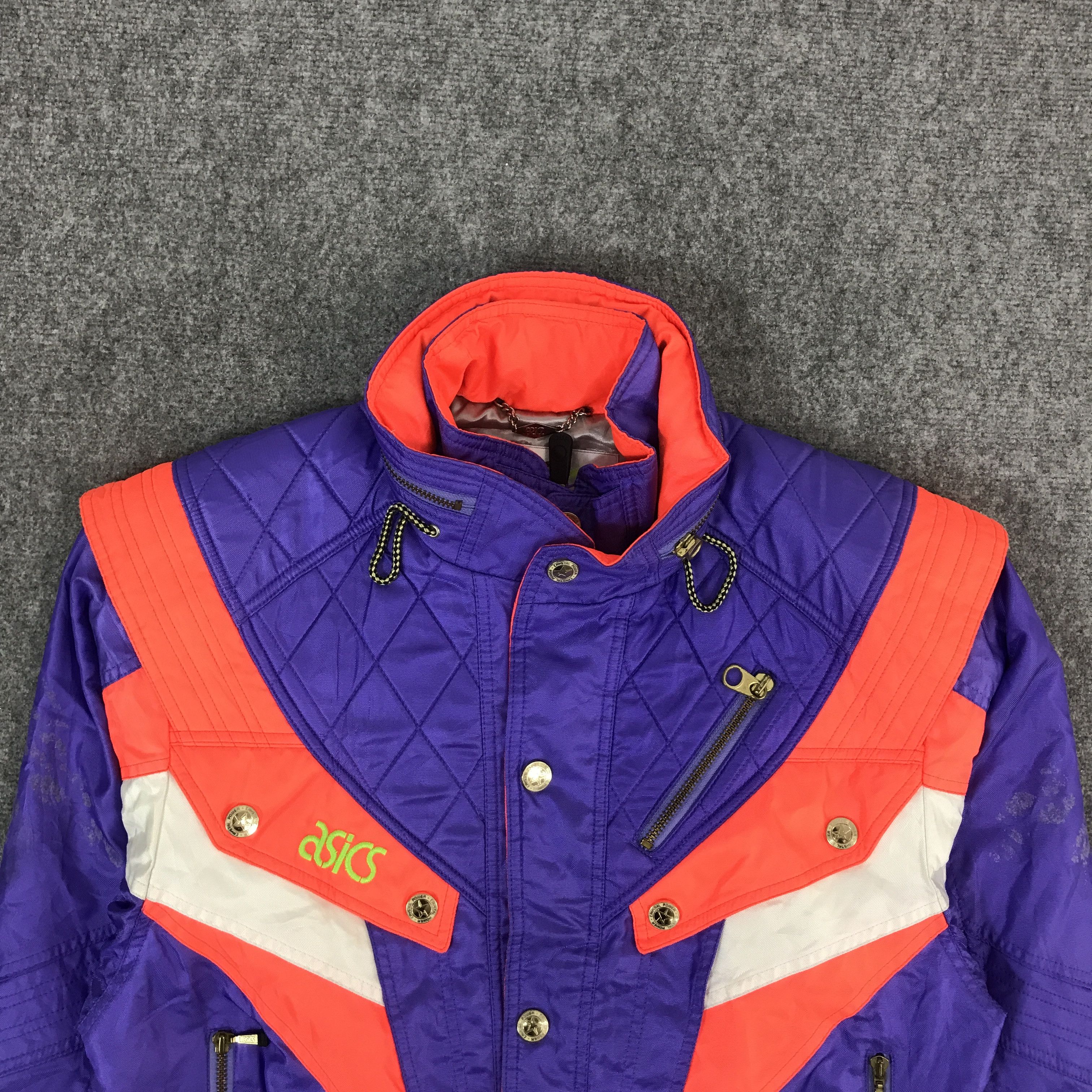 Asics × Japanese Brand × Sports Specialties VINTAGE ASICS SKI RACING MULTICOLOU JACKET Size US L / EU 52-54 / 3 - 3 Thumbnail