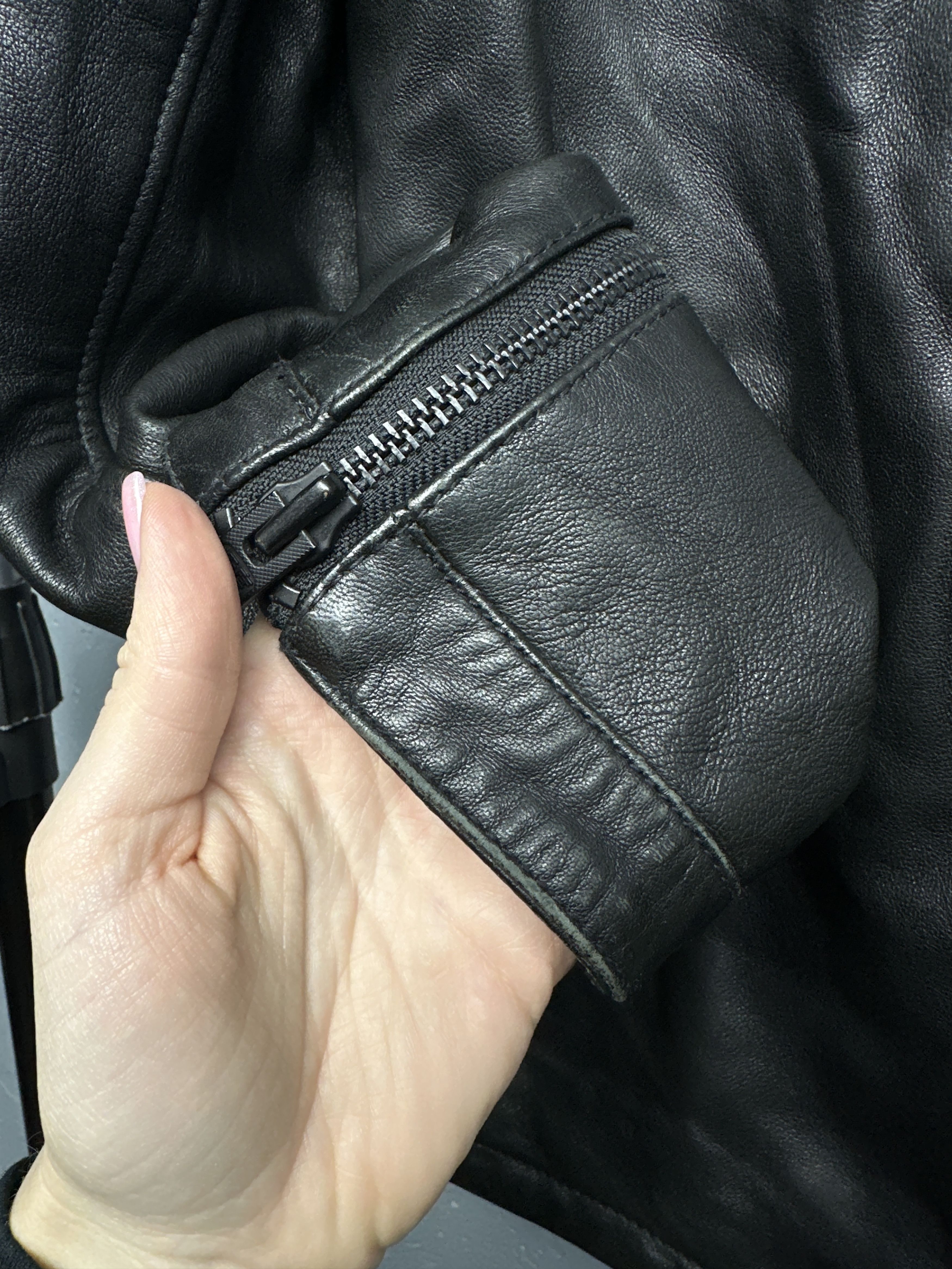 Superdry Superdry Mens Premium Leather Biker Jacket Size US XL / EU 56 / 4 - 11 Thumbnail