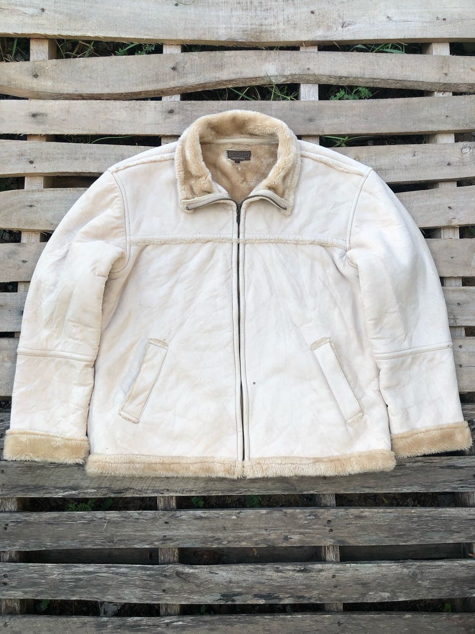Japanese Brand × Leather × Vintage Vintage Dismiss Suede Leather Jacket Faux Fur Size US L / EU 52-54 / 3 - 1 Thumbnail