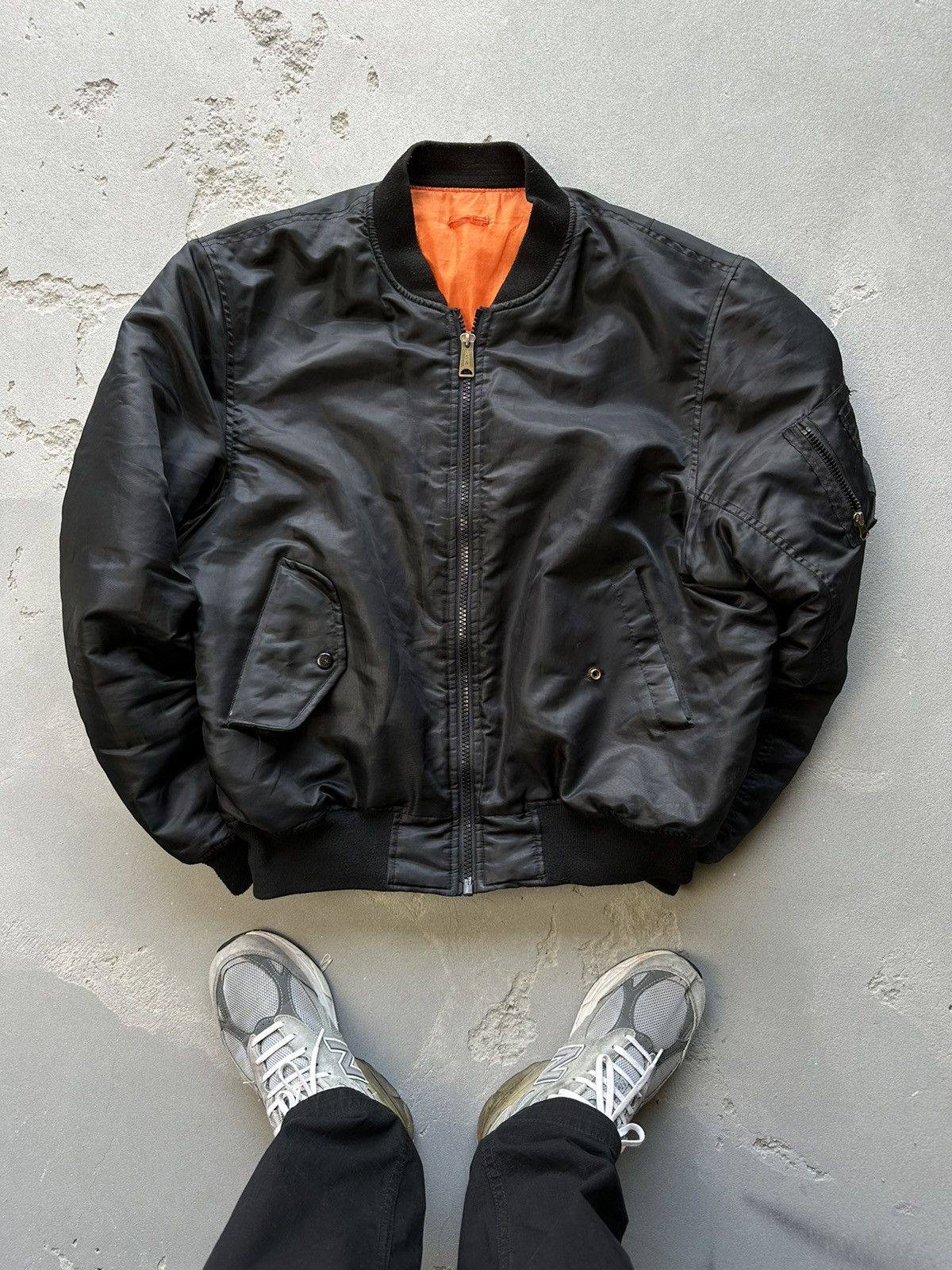 Vintage Vtg 90s USAF RT Industries M1 Reversible Bomber Jacket M Size US M / EU 48-50 / 2 - 1 Thumbnail