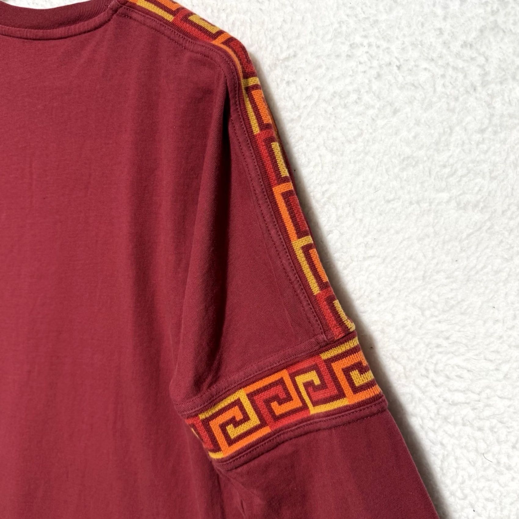 Urban Outfitters VINTAGE? Urban Outfitters Shirt Men M Long Sleeve Burgundy Cotton Tee Urban Outfitters Design Ribbed Drop Shoulder Red Tee Mens M Size US M / EU 48-50 / 2 - 3 Thumbnail
