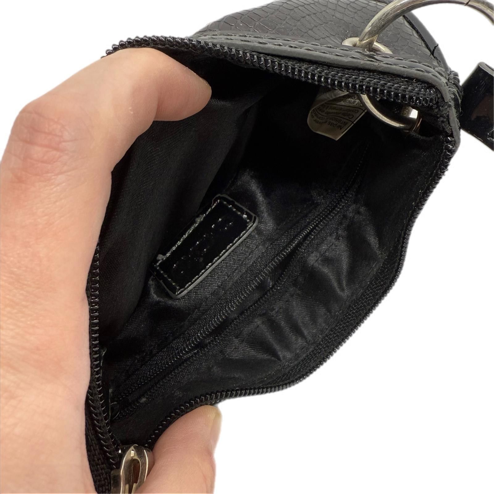 XOXO Stylish XOXO Black Handbag with Silver Accents Size ONE SIZE - 4 Thumbnail