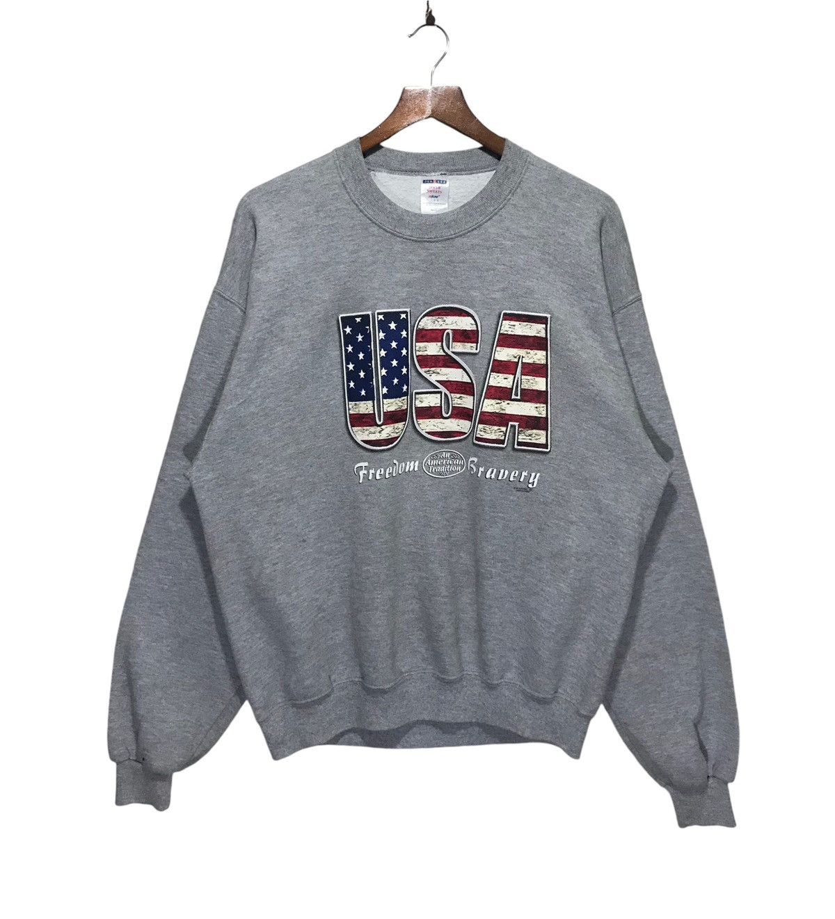 Vintage 90s USA Freedom Bravery Sweatshirt