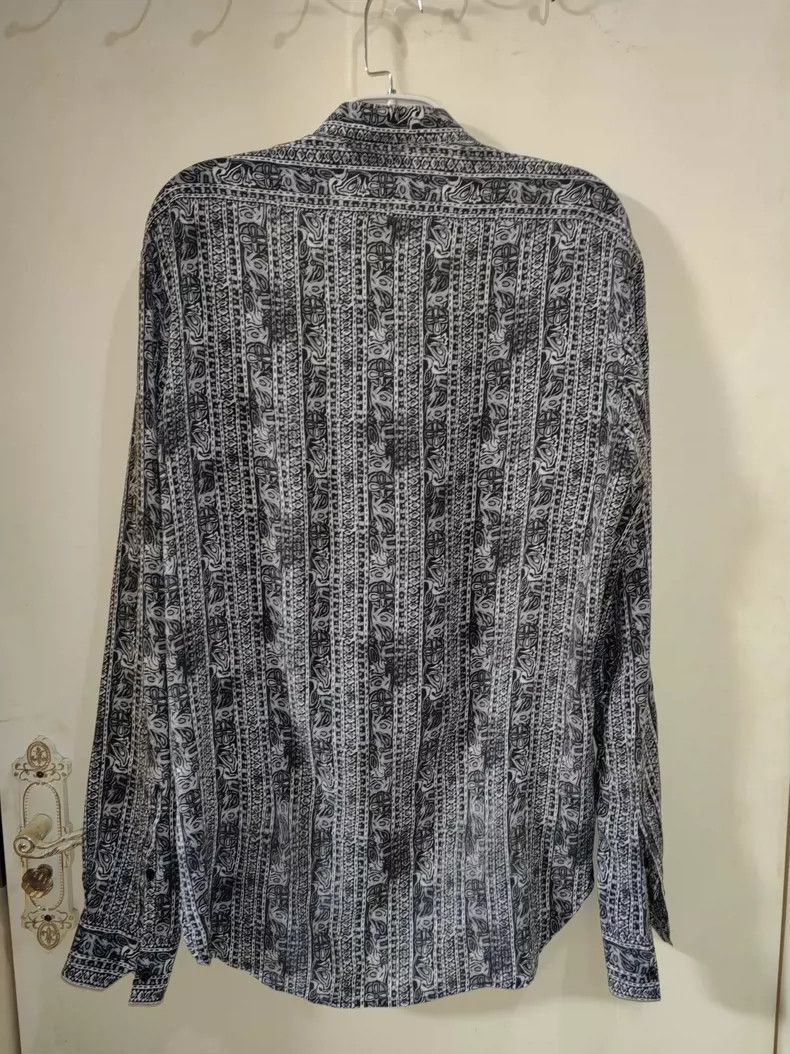 Saint Laurent Paris Saint Laurent Paris Long Sleeve Ink Print Mulberry Silk He Size US XXS / EU 40 - 3 Thumbnail