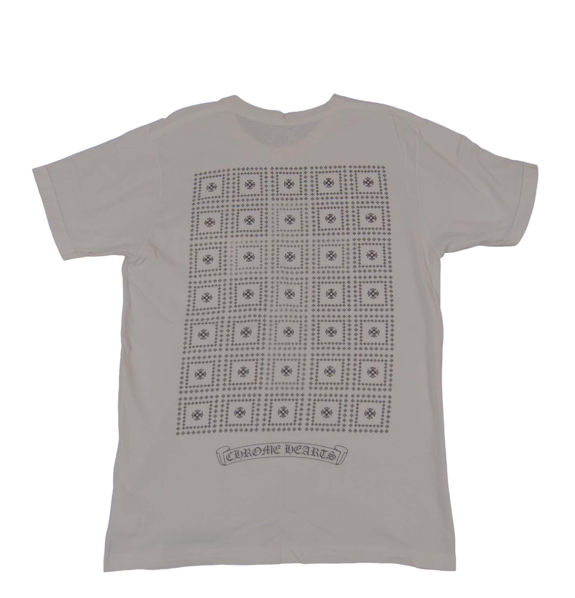Chrome Hearts Chrome Hearts Silver Foil Grid Cross T-Shirt Size M Size US M / EU 48-50 / 2 - 1 Thumbnail