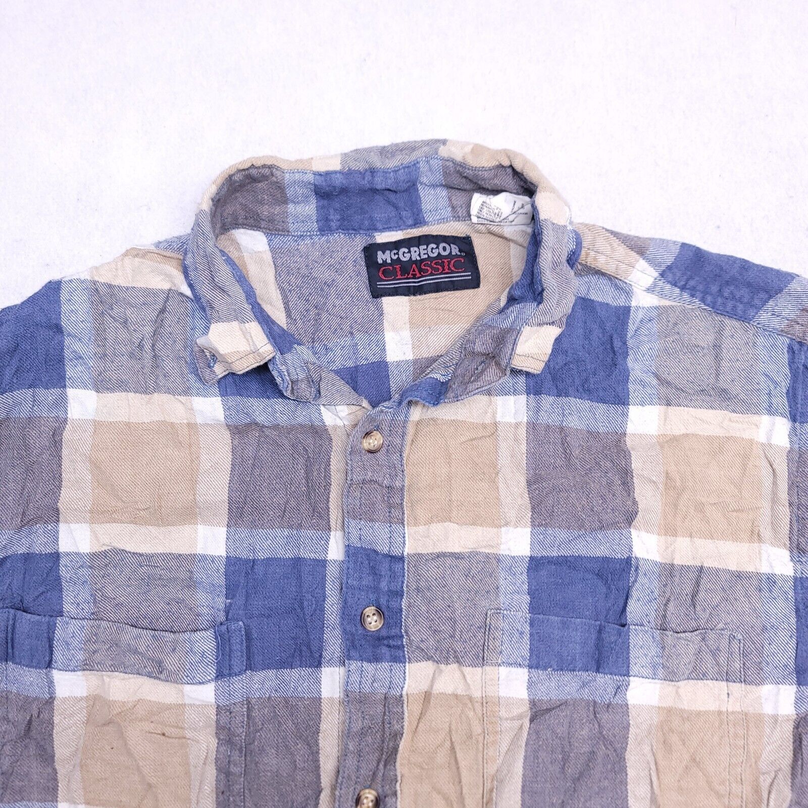 McGregor McGregor Classic Buffalo Check Flannel Shirt Men Size L Blue Size US L / EU 52-54 / 3 - 1 Thumbnail