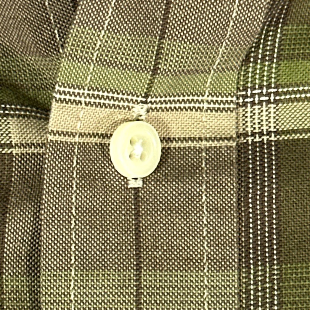 Vintage VINTAGE Towncraft Shirt Adult LARGE Brown Green Plaid Military Camo 90s Long Sleeve Button-Up with Pocket Mens Size US L / EU 52-54 / 3 - 5 Thumbnail