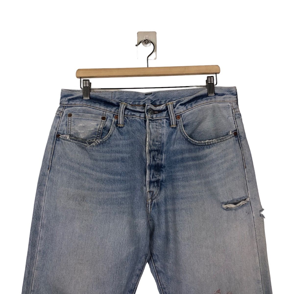 Levi's 🔥VINTGE ACID WASH DESIGN DENIM JEANS LEVI’S 501 Size US 32 / EU 48 - 3 Thumbnail