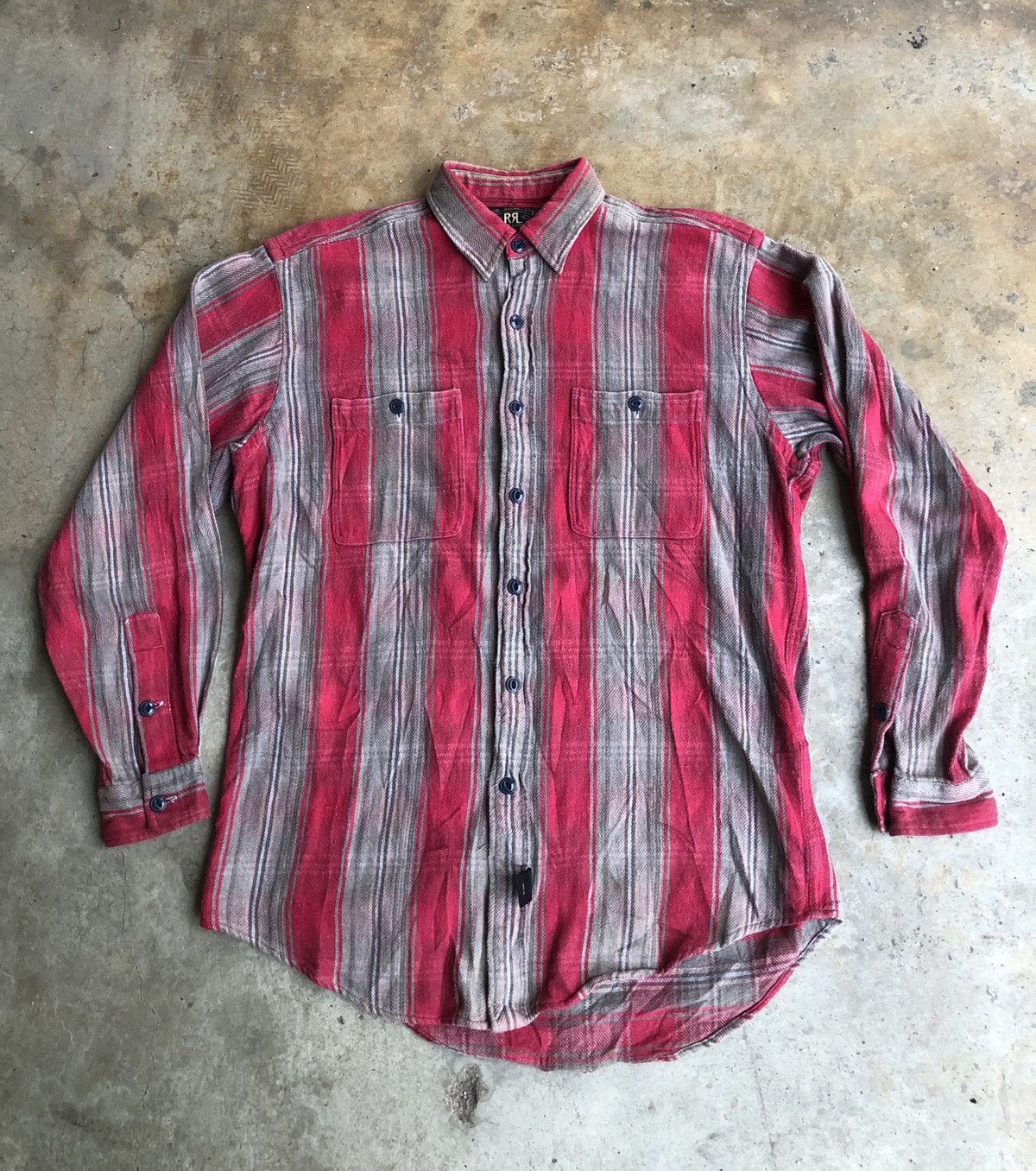 image of Rrl Ralph Lauren x Vintage Rrl Double Rl Ralph Laurent Flannel Shirt, Men's (Size Medium)