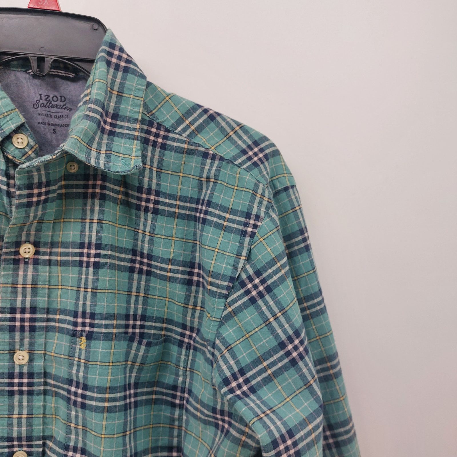 Izod Izod Saltwater Men's Relaxed Classic Plaid Button down S Size US S / EU 44-46 / 1 - 7 Thumbnail
