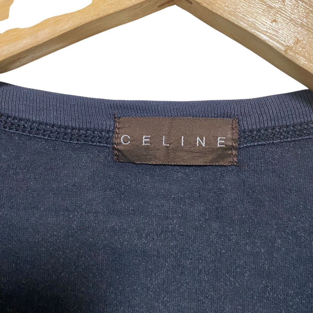 Celine Vintage Celine Navy Longsleeve Shirt Size US M / EU 48-50 / 2 - 8 Thumbnail