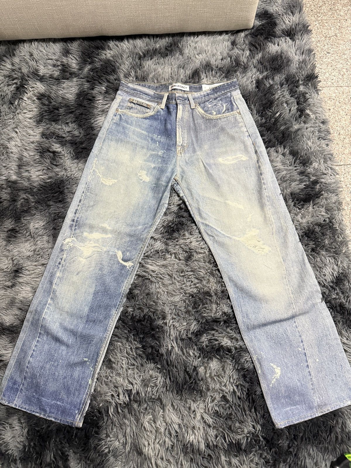 Pre-owned Our Legacy Digital Third Cut Denim In Blue