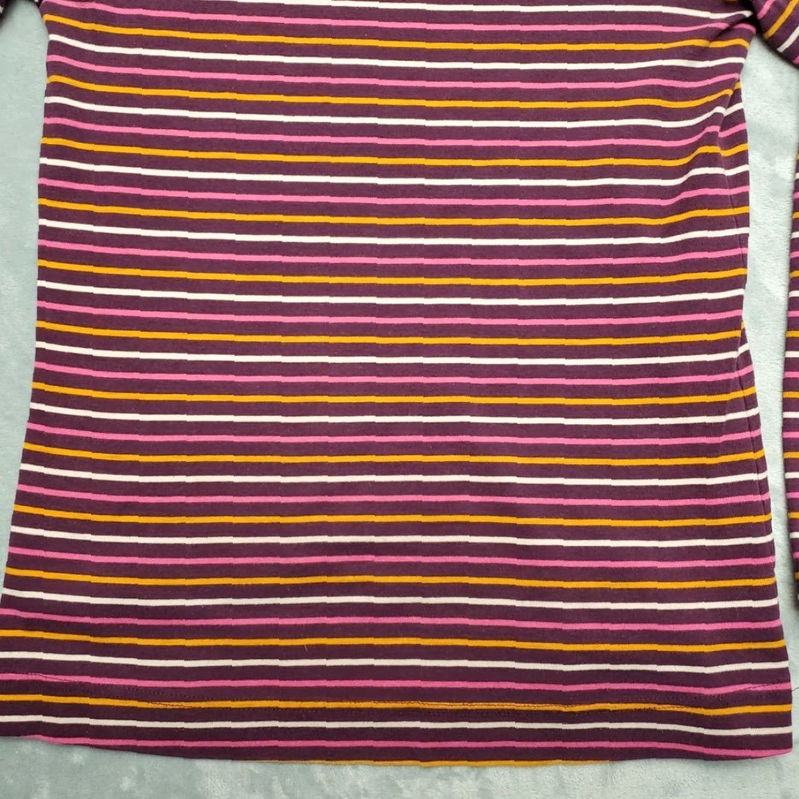Vintage Duluth Trading Shirt Womens XS Purple Striped Long Sleeve Crewneck TEE Size XS / US 0-2 / IT 36-38 - 2 Thumbnail
