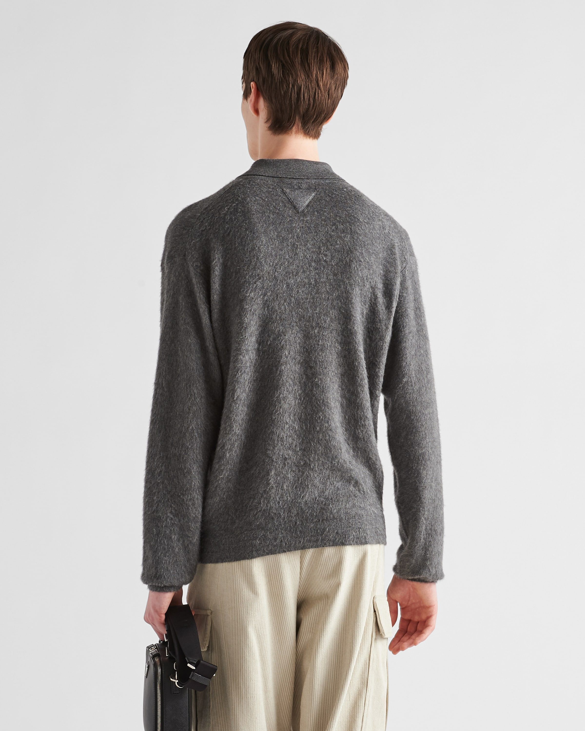 Prada o1bcso1str1025 Cashmere Polo Sweater in Grey Size US L / EU 52-54 / 3 - 5 Thumbnail