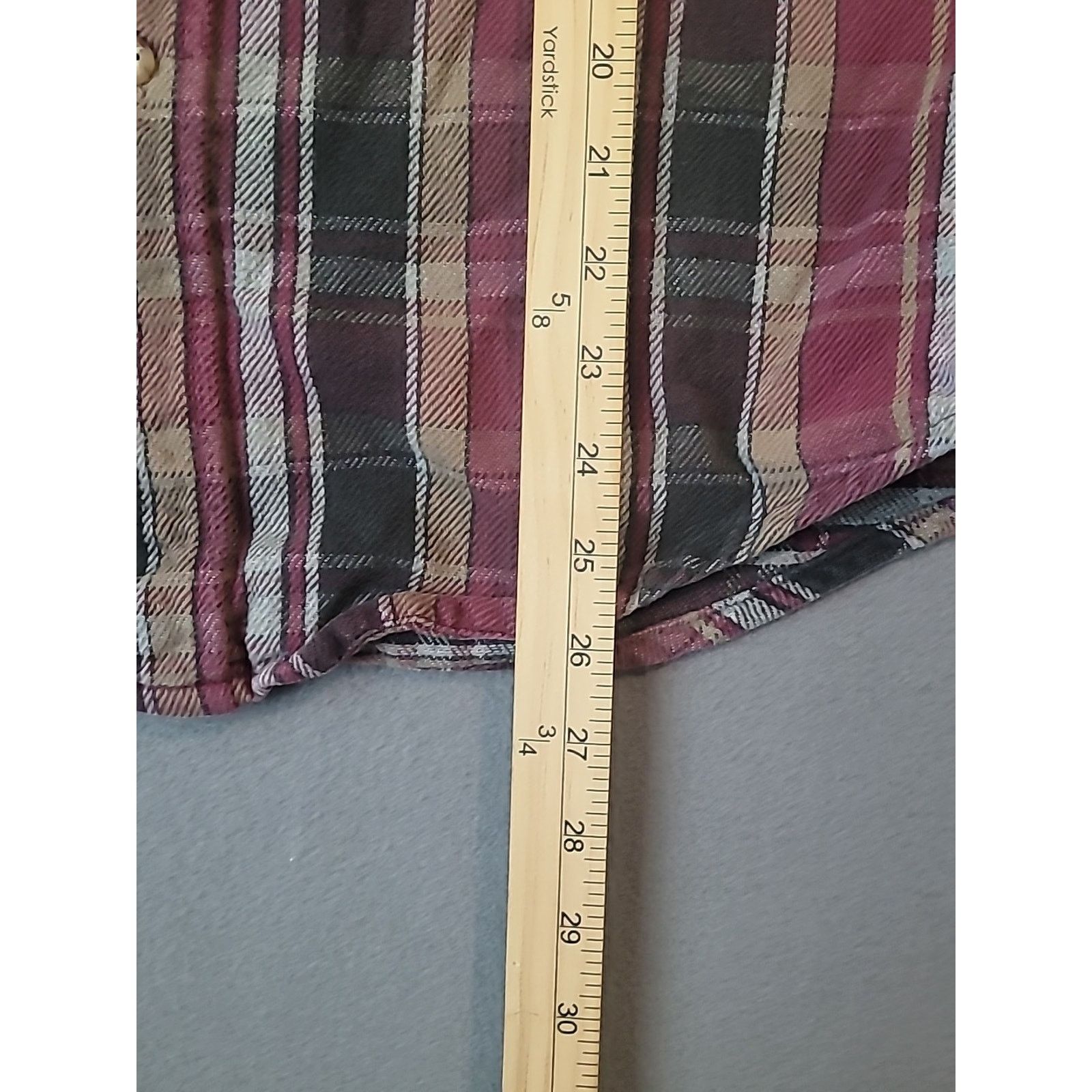 VTG Carhartt Red Plaid Flannel Shirt Thrash Streetwear S
