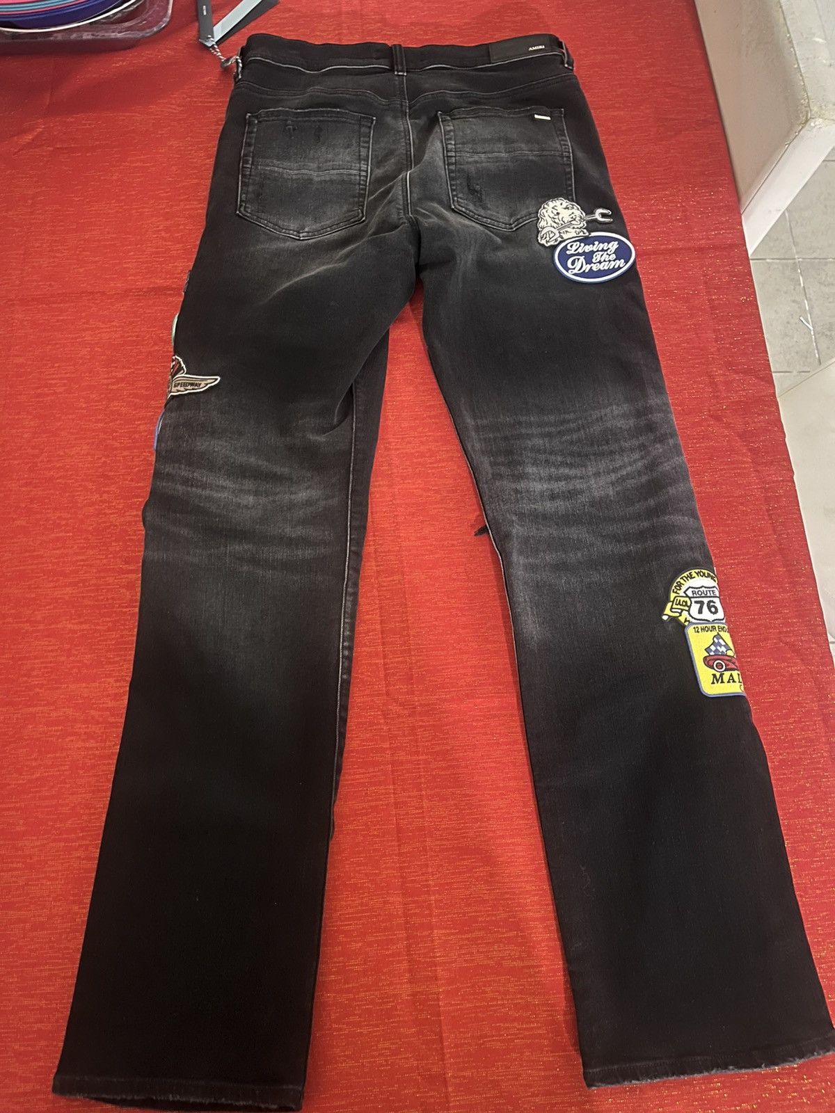 Amiri Men’s Patchwork Slim Fit Distressed Jeans Sz 33 Size US 33 - 17 Thumbnail