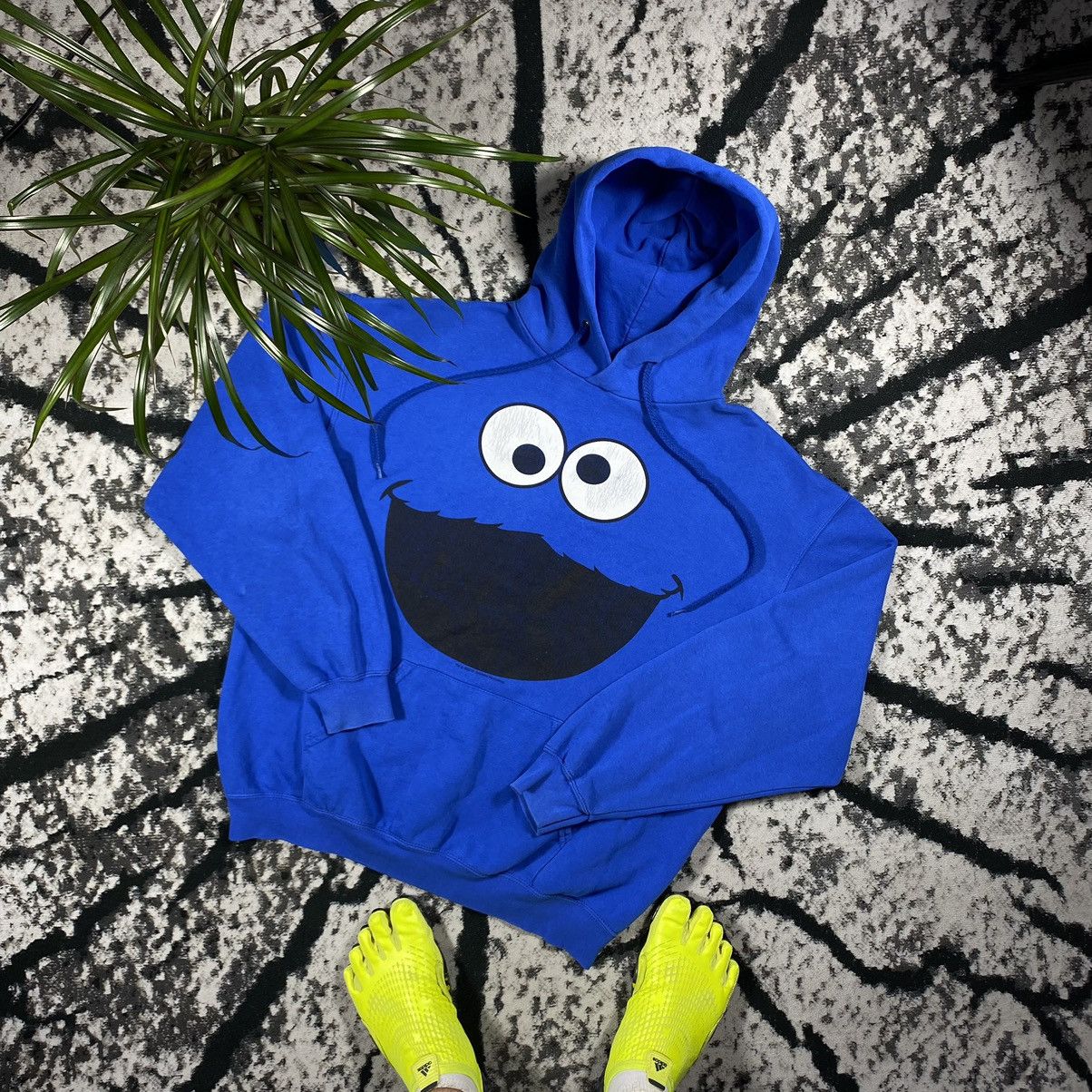 Cartoon Network VINTAGE 00s SESAME STREET COOKIE MONSTER AMAZING RARE HOODIE Size US L / EU 52-54 / 3 - 1 Thumbnail