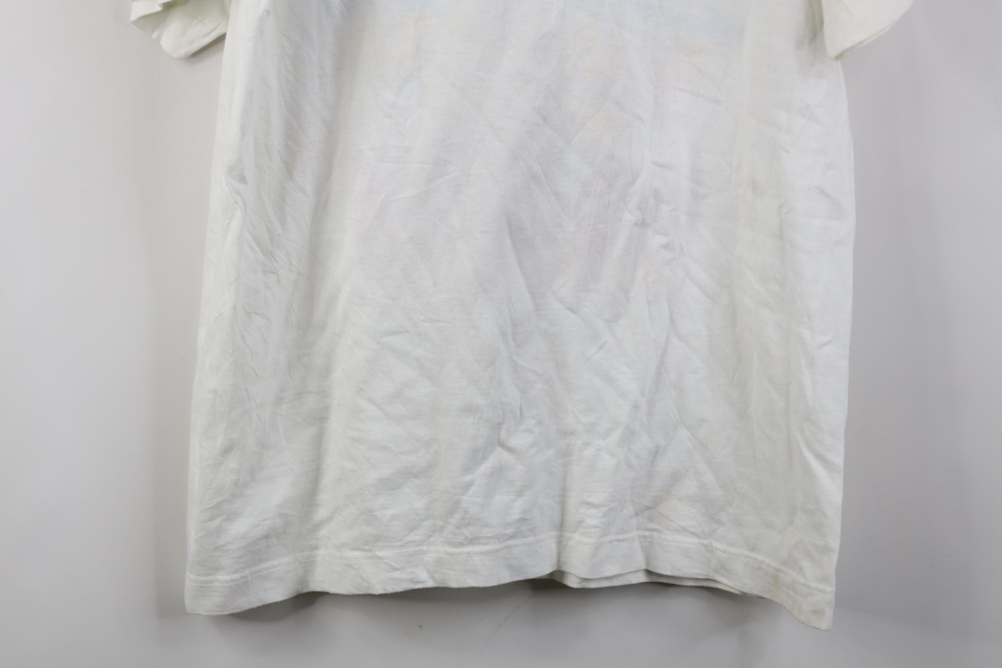 Vintage Vintage 90s Streetwear Gear Skull Skeleton T-Shirt White Size US L / EU 52-54 / 3 - 3 Thumbnail