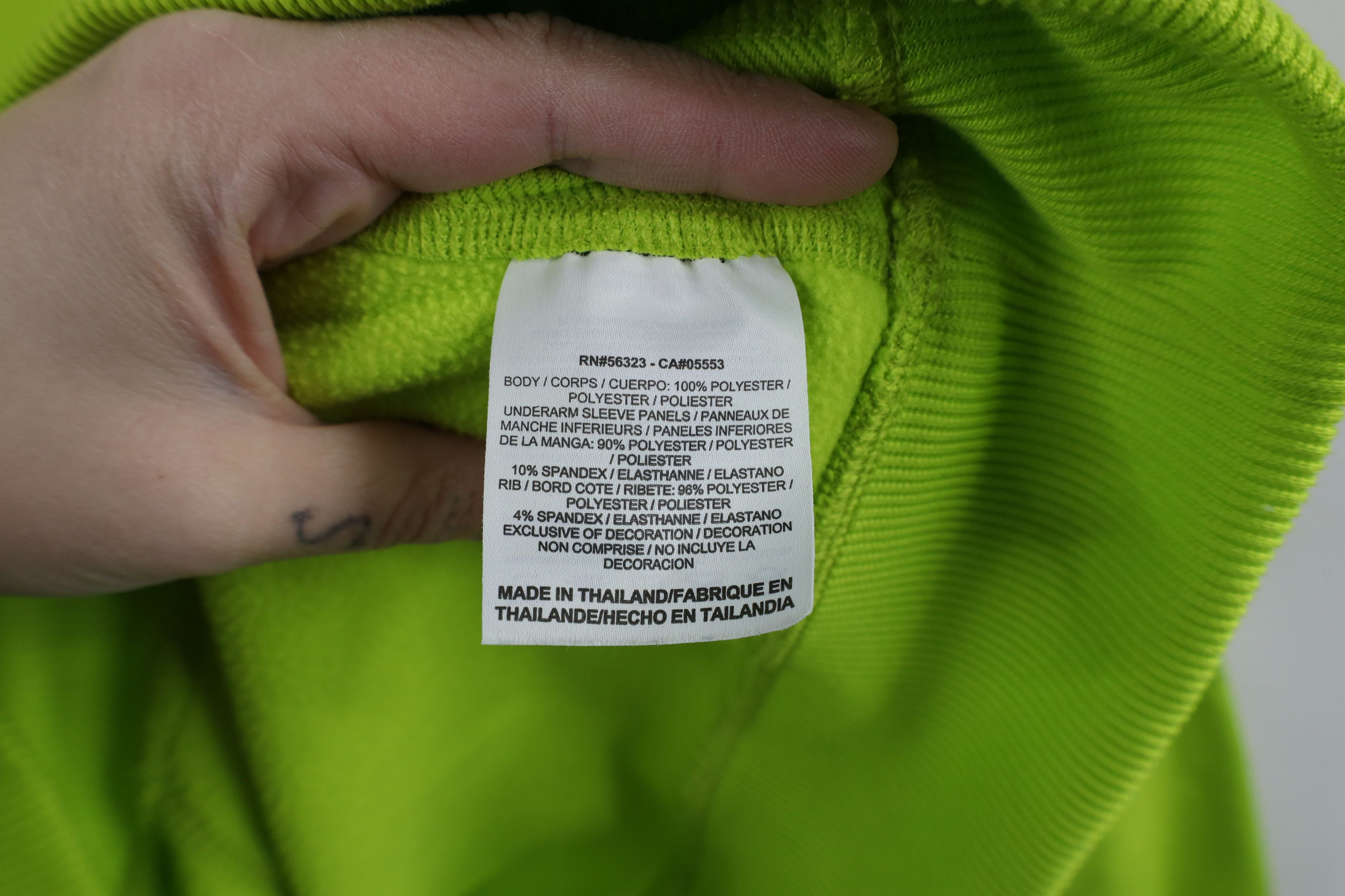 Nike × Vintage Vintage Y2K Nike Scott Mini Swoosh Fleece Lined Hoodie Lime Size M / US 6-8 / IT 42-44 - 10 Thumbnail