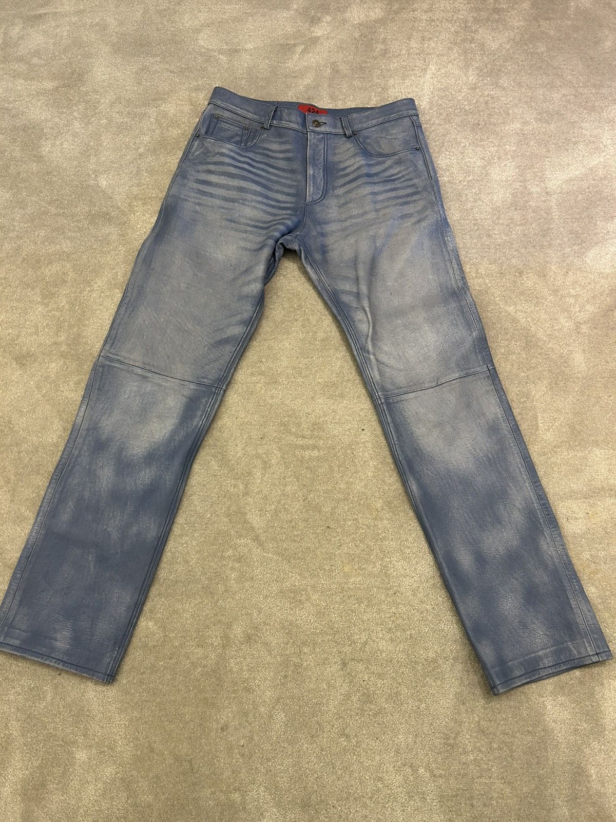 424 424 LEATHER PANTS Size US 33 - 2 Thumbnail