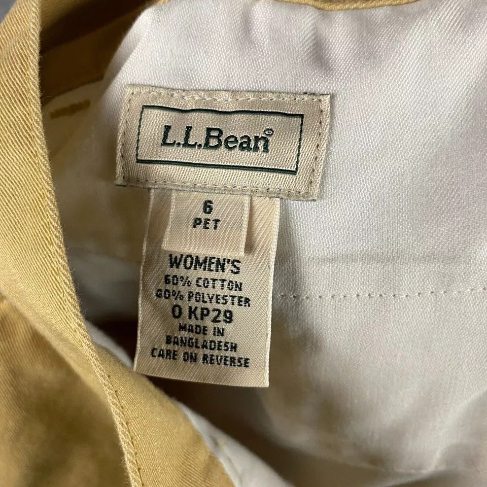 L.L. Bean LL Bean Pants Women's Size 6 Petite Beige Chino Cotton Blend Size 28" / US 6 / IT 42 - 9 Thumbnail