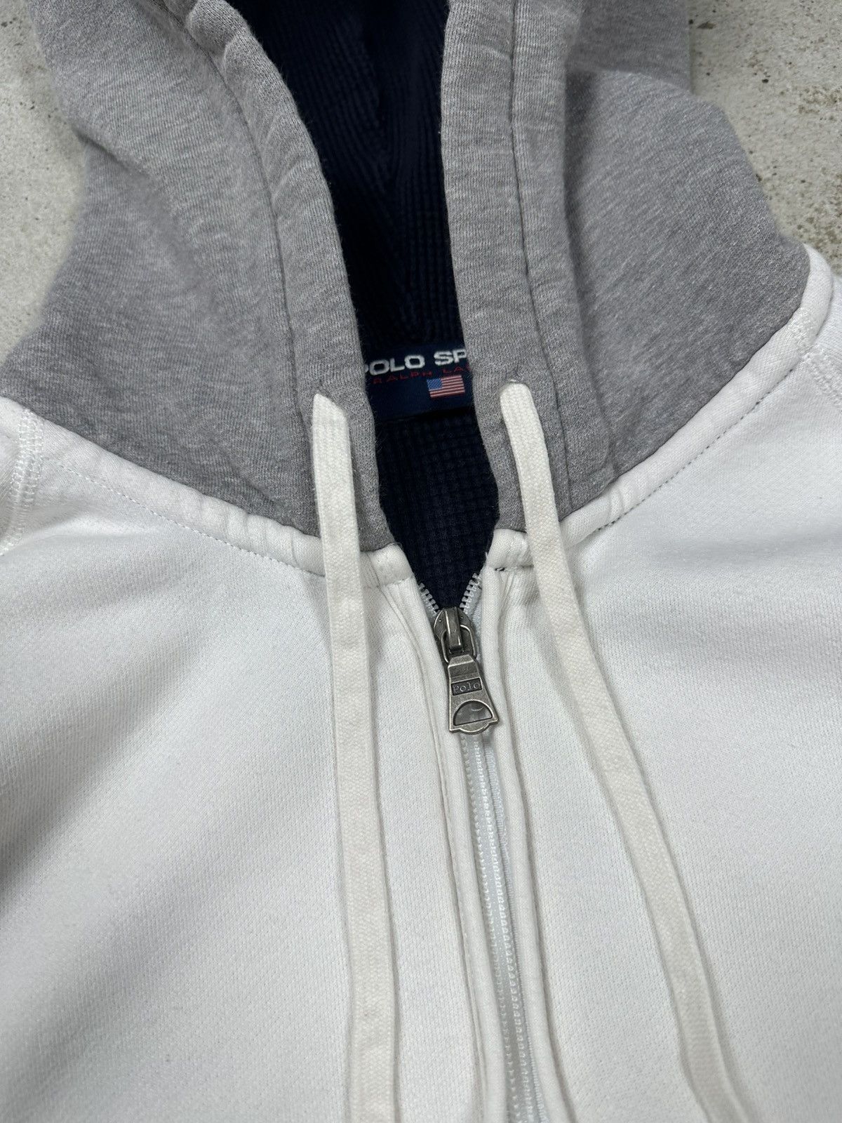 Polo Ralph Lauren Vintage Y2K Polo Ralph Lauren Sport White Zip Up Hoodie Size US XL / EU 56 / 4 - 9 Thumbnail