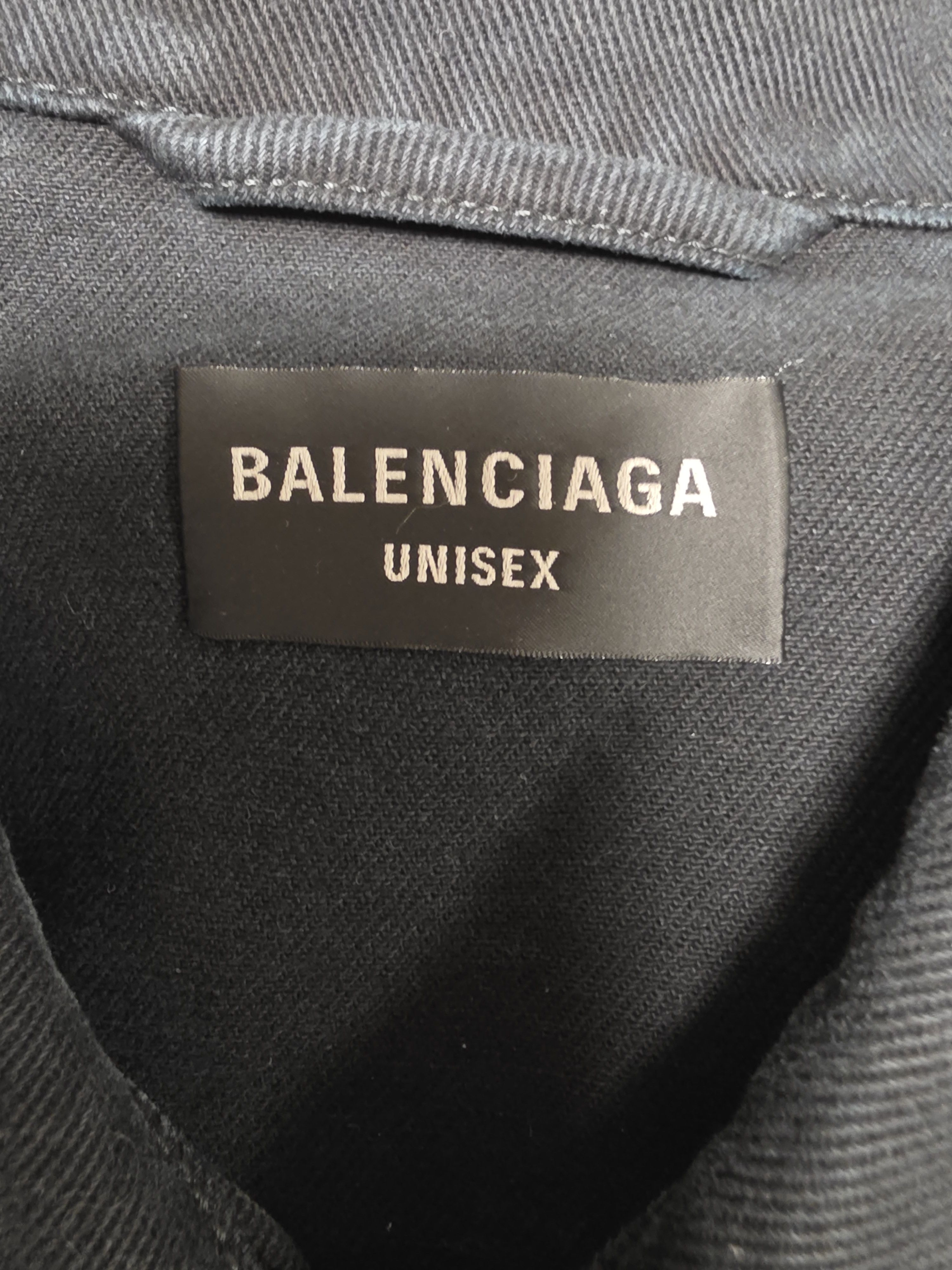 Balenciaga Balenciaga Pierced Denim Jacket Black size 1 Size US S / EU 44-46 / 1 - 5 Thumbnail