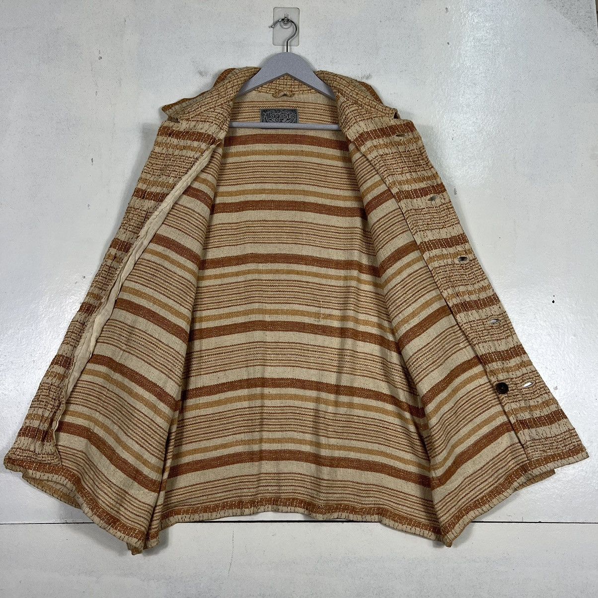 Japanese Brand 🔥 80s VINTAGE MILAGOSTA INDIA INDIGO STRIPE JACKET Size US L / EU 52-54 / 3 - 11 Thumbnail