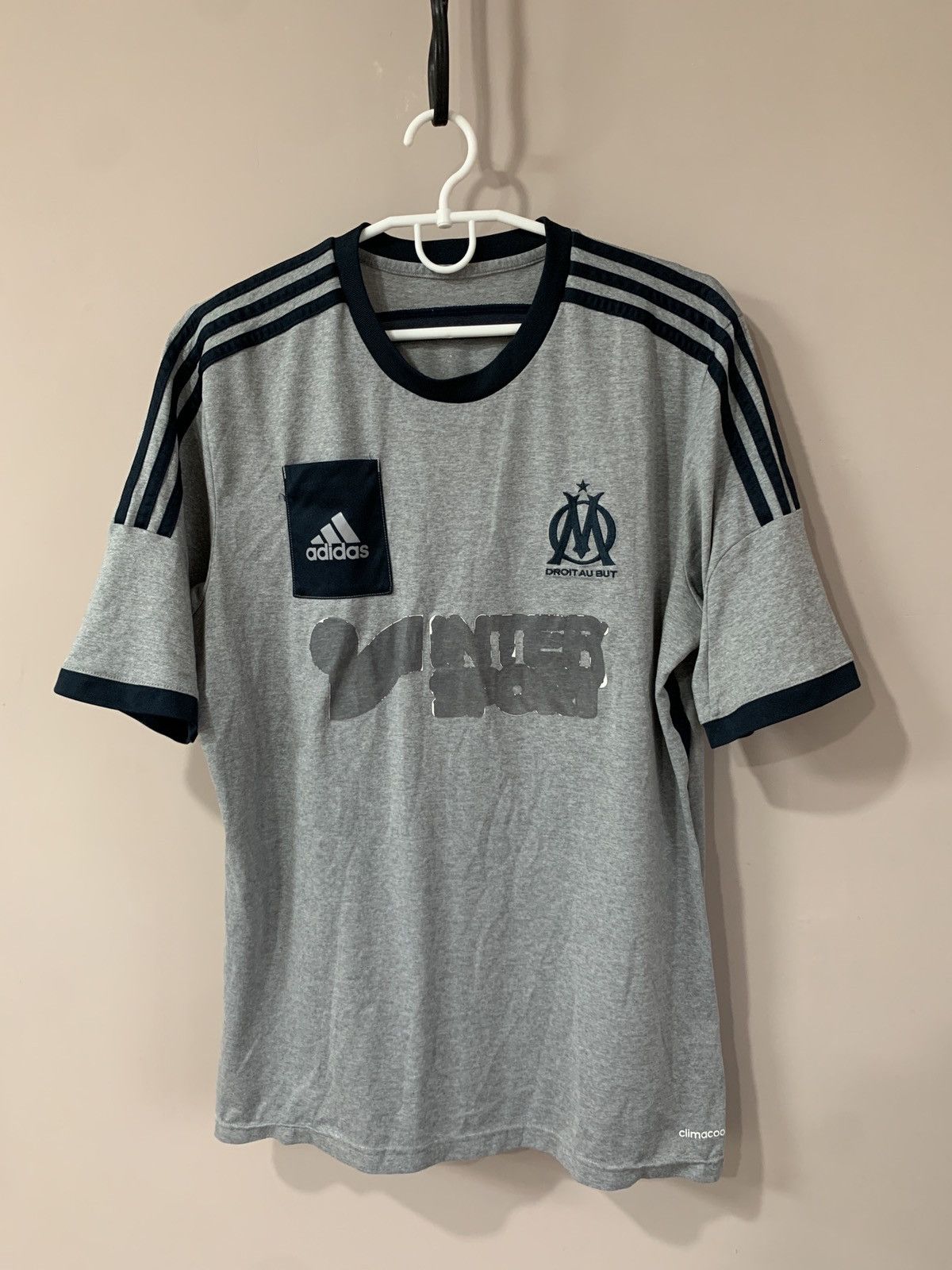 Adidas Olympique Marseille 2014 Away Football Shirt Adidas Soccer M Size US M / EU 48-50 / 2 - 1 Thumbnail
