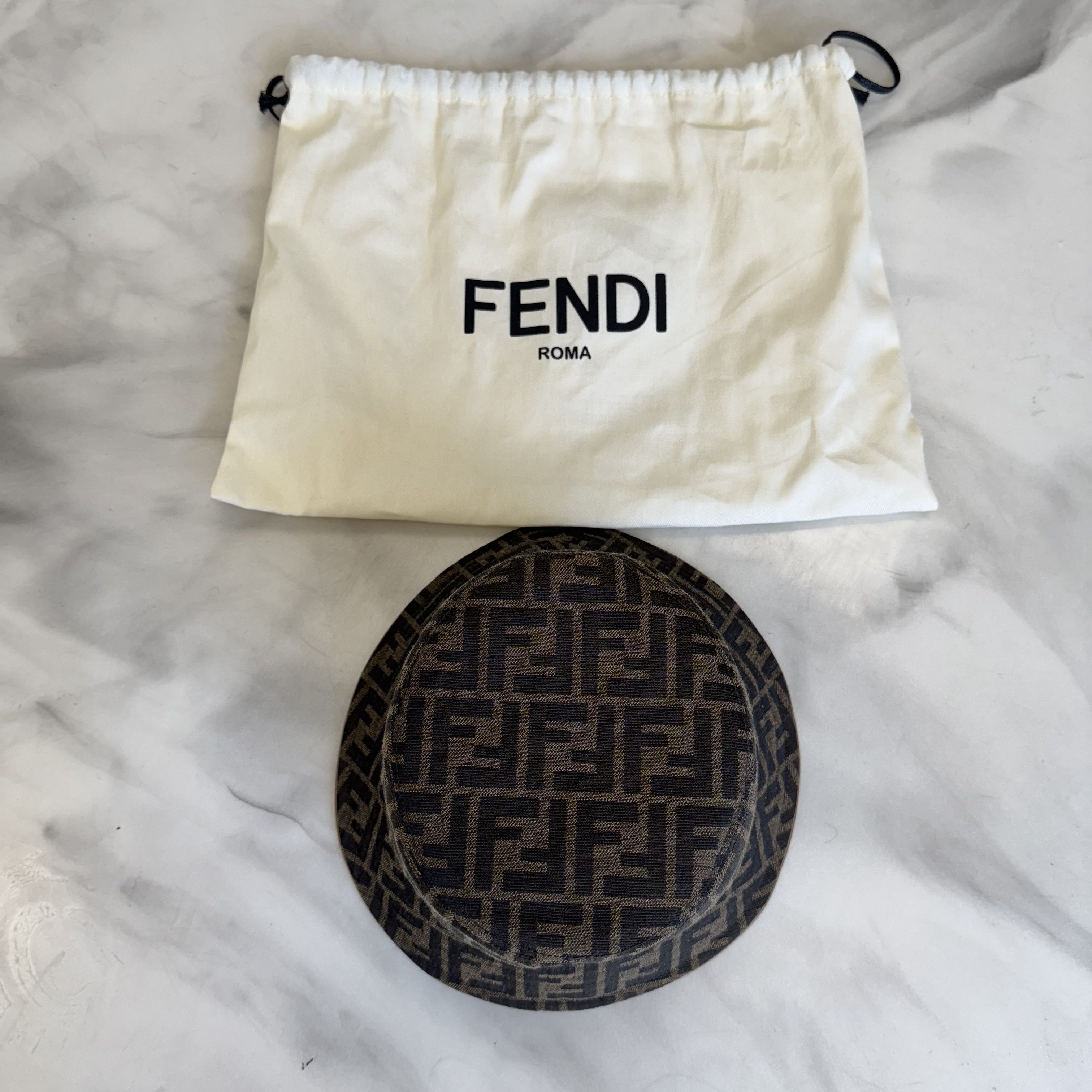 Fendi FENDI MONOGRAM BROWN BUCKET HAT Size ONE SIZE - 2 Thumbnail