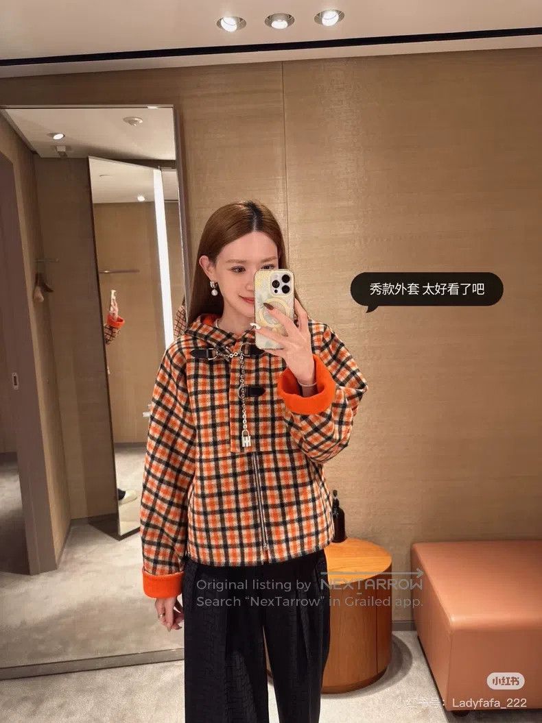 Hermes Hermes Leather Detailing Short Hooded Coat - Autumn/Winter Size XS / US 0-2 / IT 36-38 - 7 Thumbnail