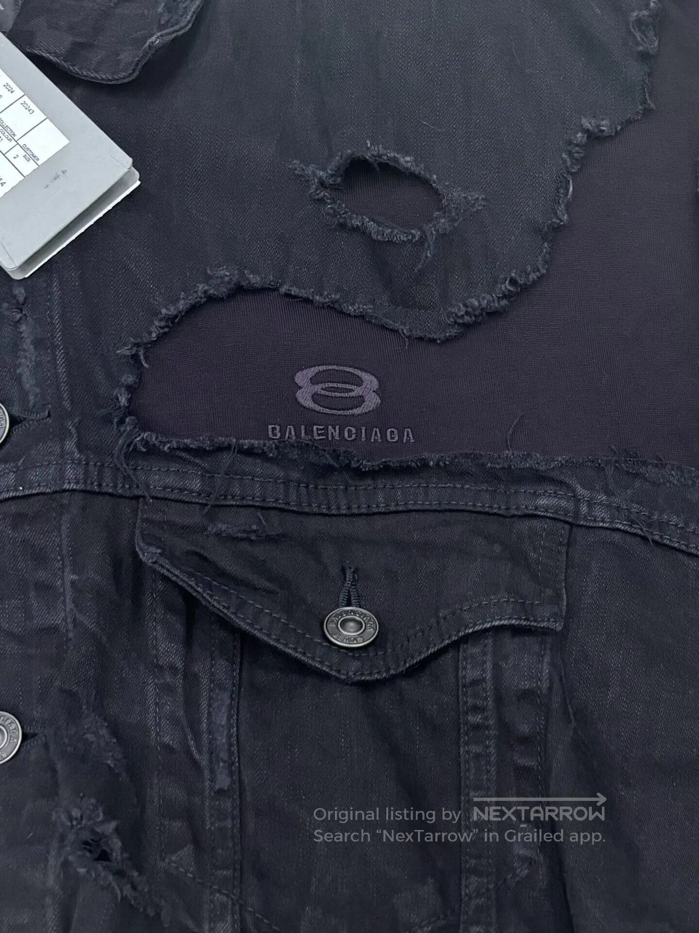 Balenciaga Balenciaga Patchwork Lapel Logo Print Jacket. Size US M / EU 48-50 / 2 - 3 Thumbnail