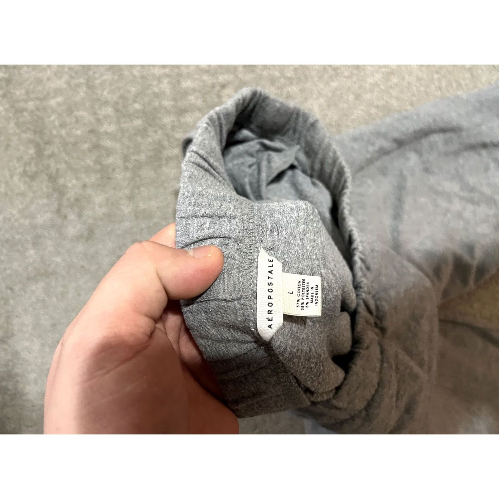 Vintage Aéropostale Women's Sweatpants Gray Solid Elastic Waist Size Large Size 36" / US 14 / IT 50 - 5 Thumbnail