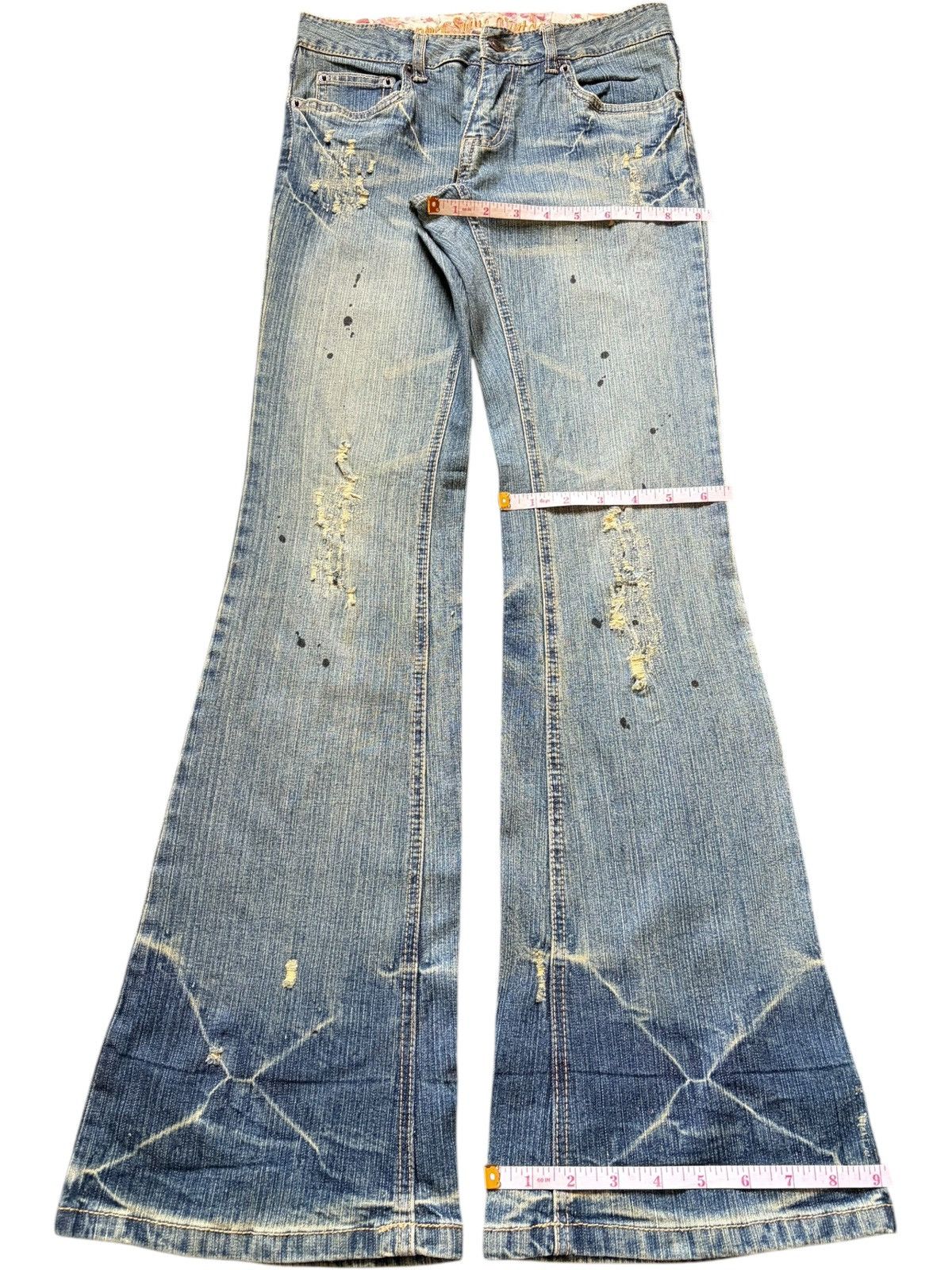Diesel Vintage Copper Smith Distress Low Rise Flare Jeans Size 26" / US 2 / IT 38 - 8 Thumbnail