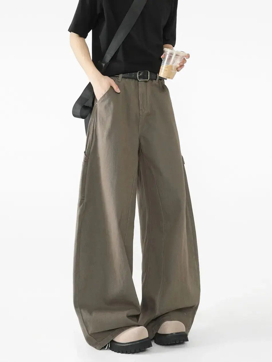 Japanese Brand Retro loose straight brown jeans Size US 32 / EU 48 - 4 Thumbnail