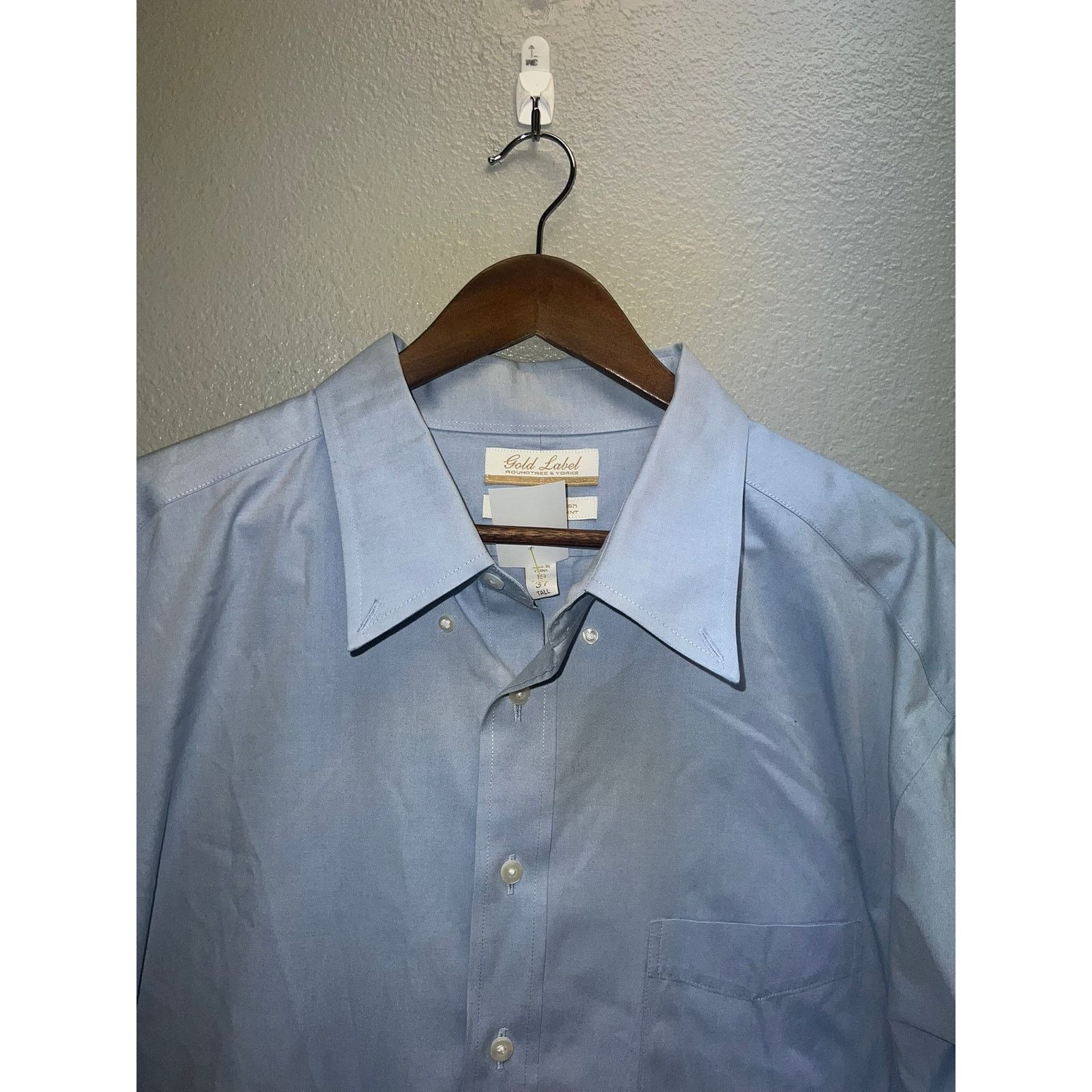 Roundtree & Yorke Gold Label Roundtree Yorke Shirt Non Iron EZ Top Mens XL Size US XL / EU 56 / 4 - 2 Thumbnail